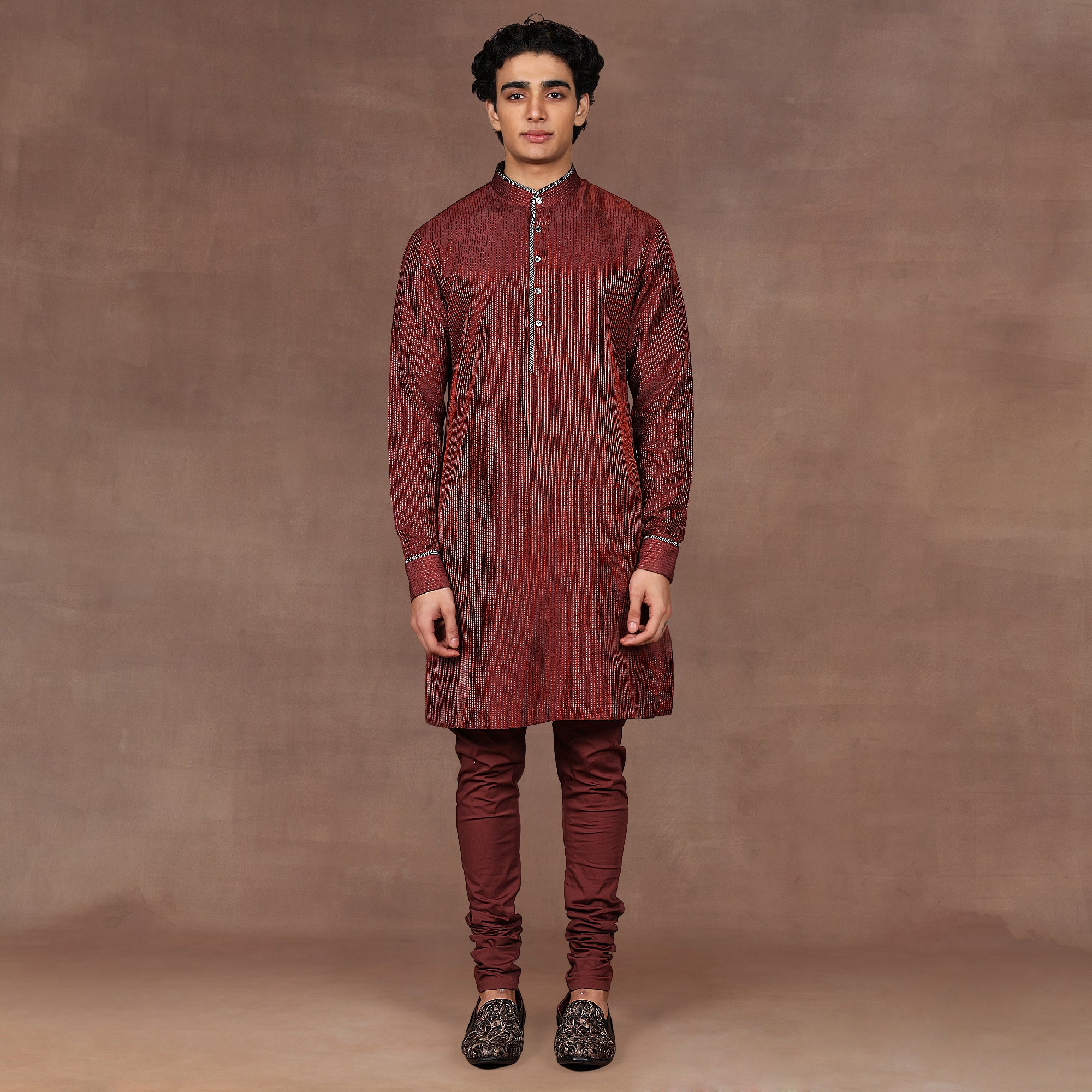 Vinatge Red Kurta Set | EAST