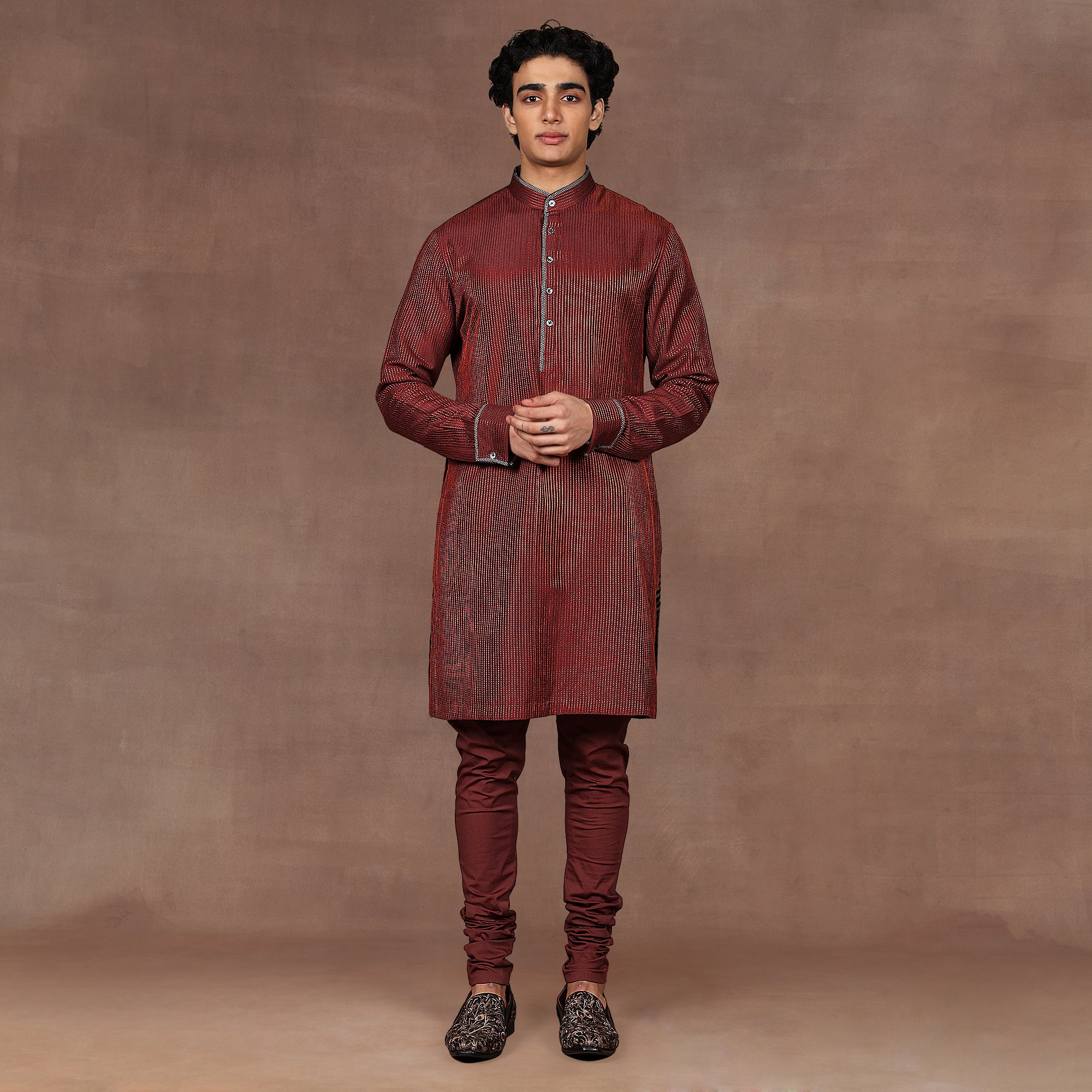 Vinatge Red Kurta Set | EAST