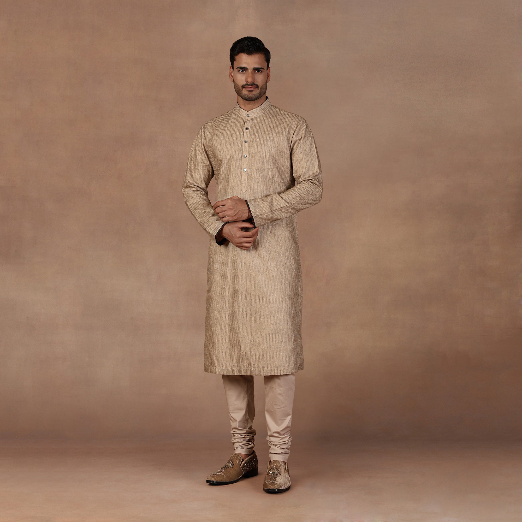 Warm Taupe Sherwani Set | EAST