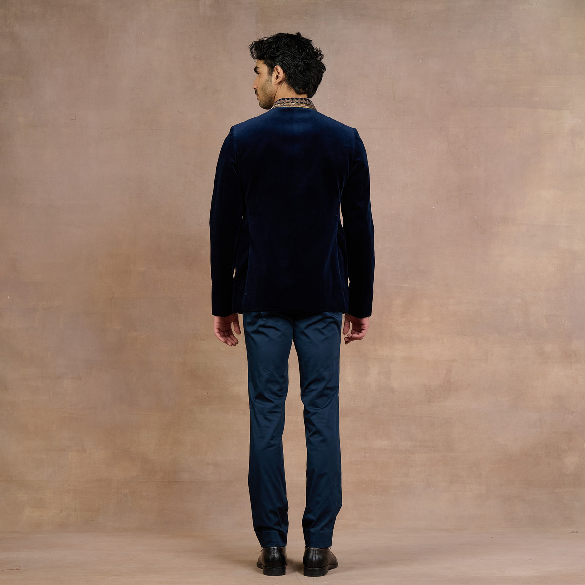 Midnight Blue Bandhgala Set | Siddi