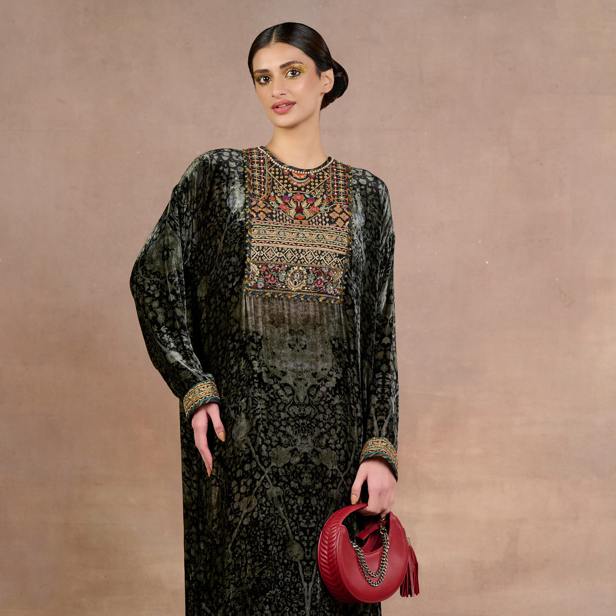 Noir - Emerald Kaftan | Siddi