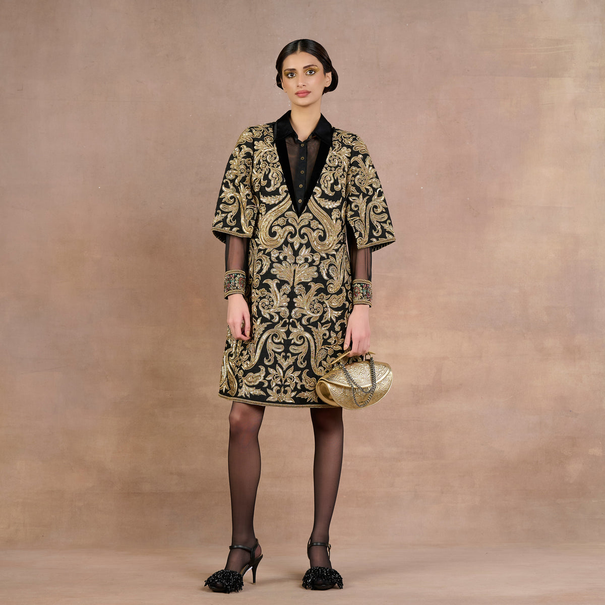 Gold - Noir Dress | Siddi