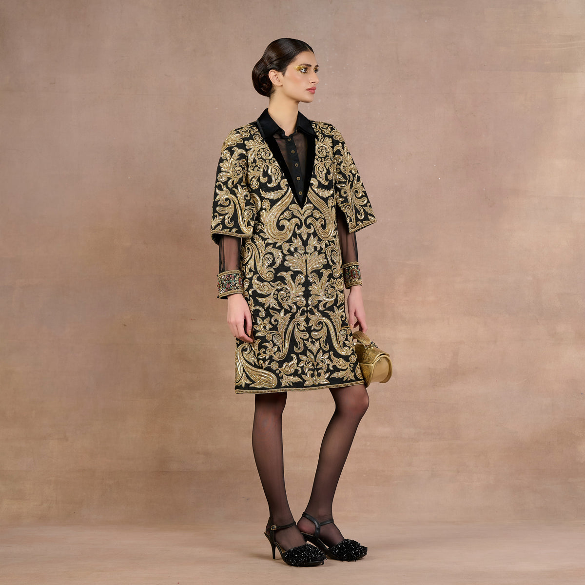 Gold - Noir Dress | Siddi