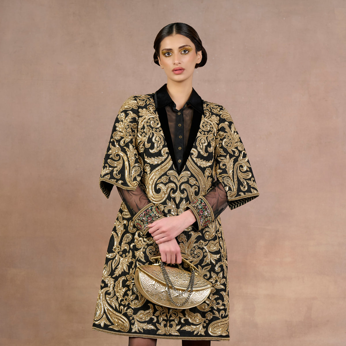 Gold - Noir Dress | Siddi
