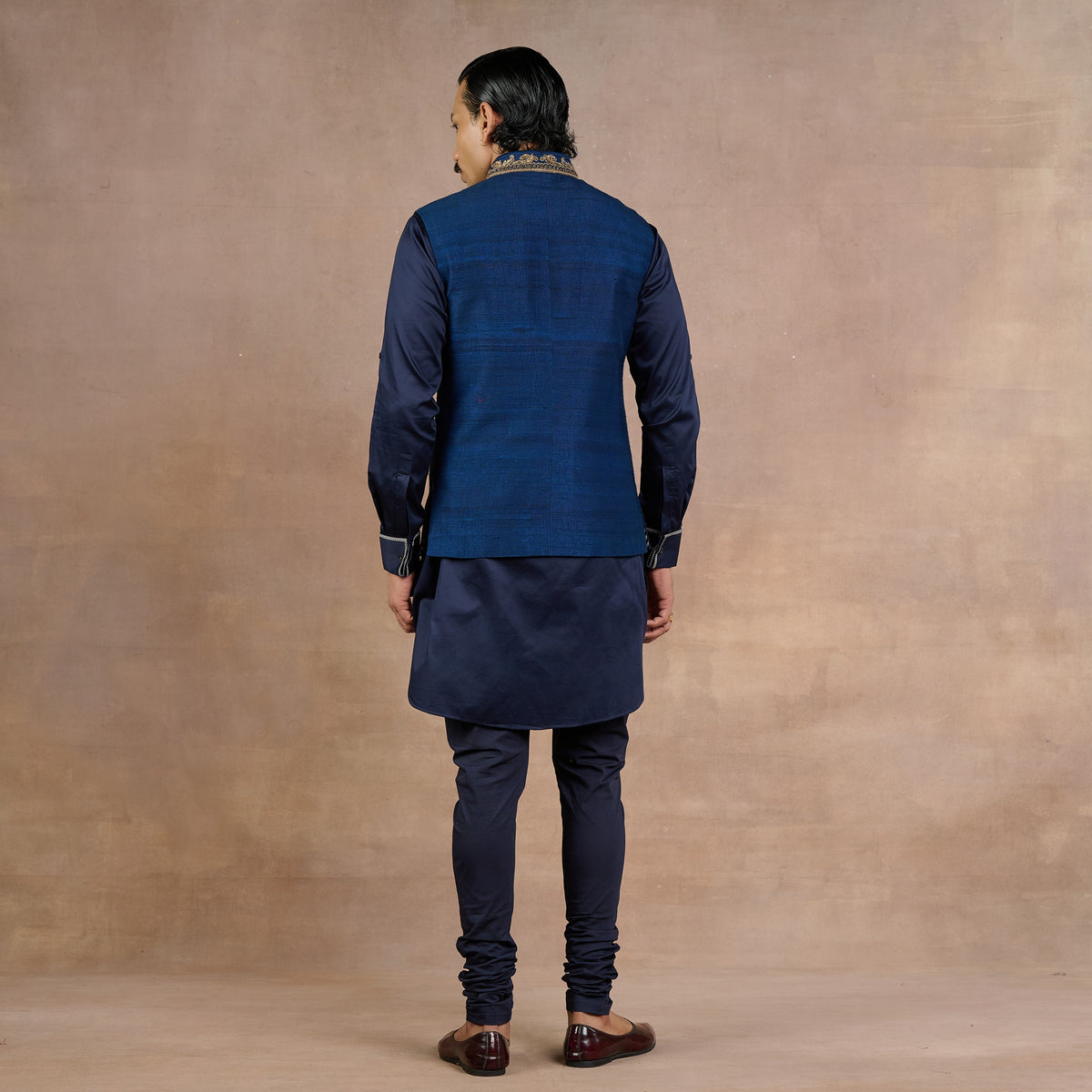 Midnight Blue Nehru Jacket | Siddi
