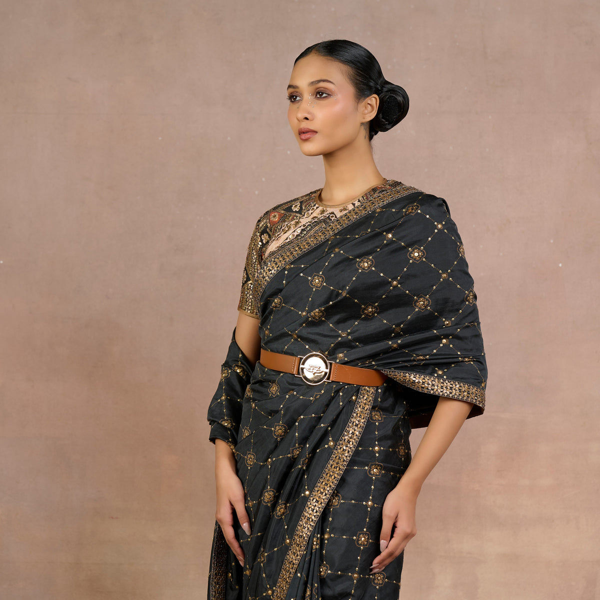 Midnight Black Saree Set | Siddi