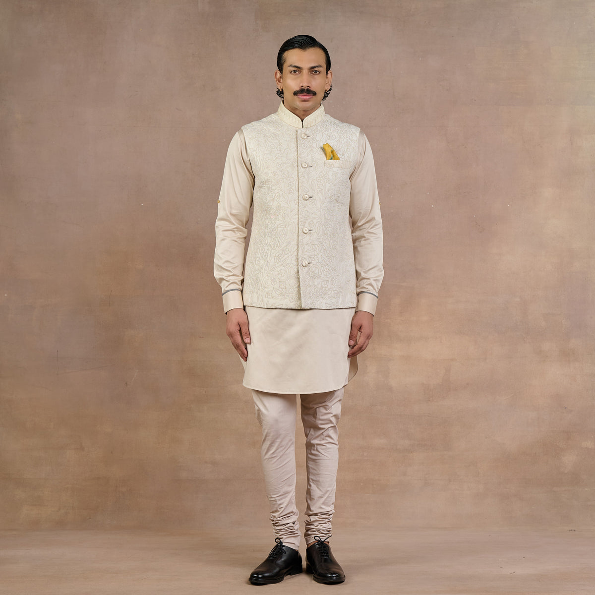 Pearl Ivory Nehru Jacket | Siddi