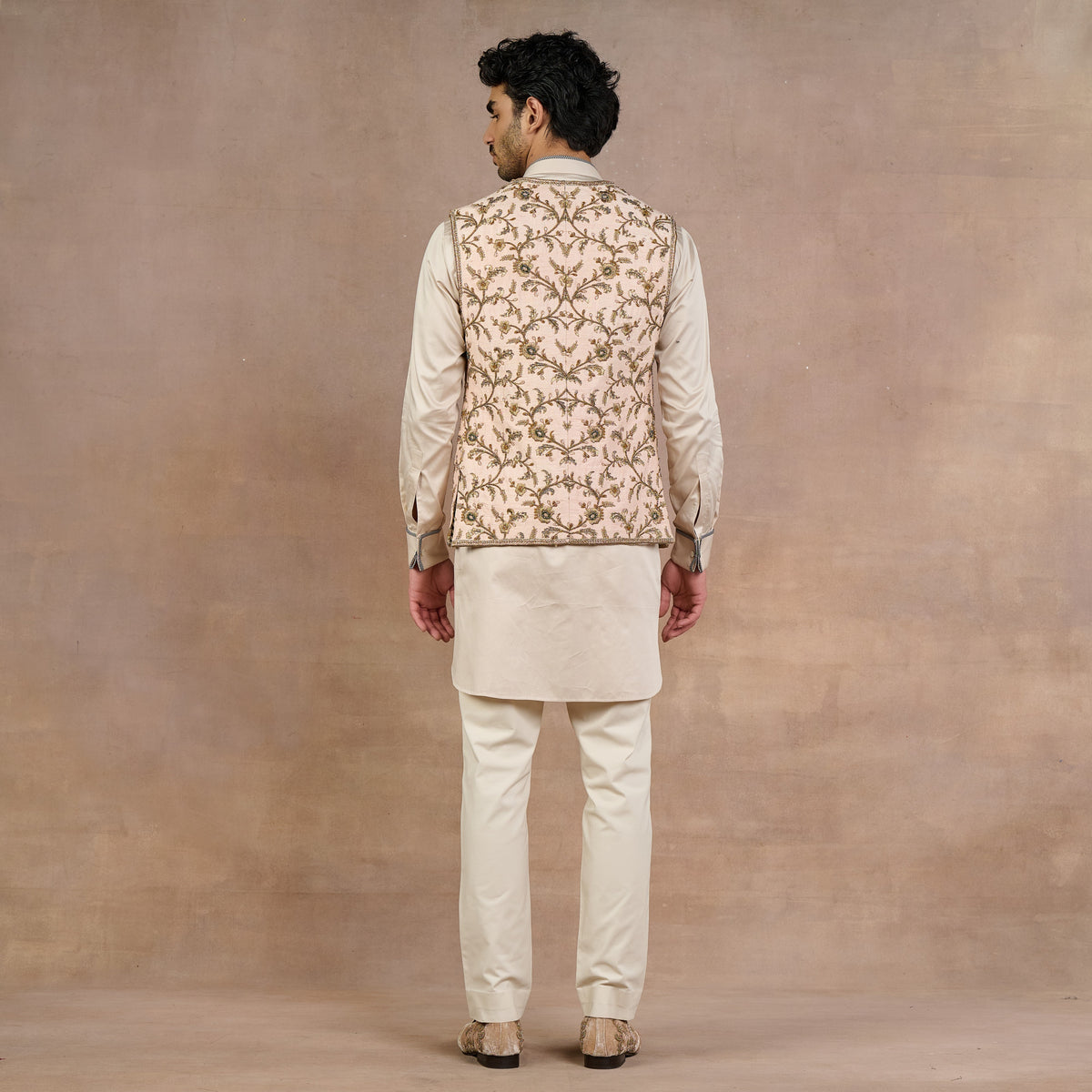 Blush Pink Nehru Jacket | Siddi