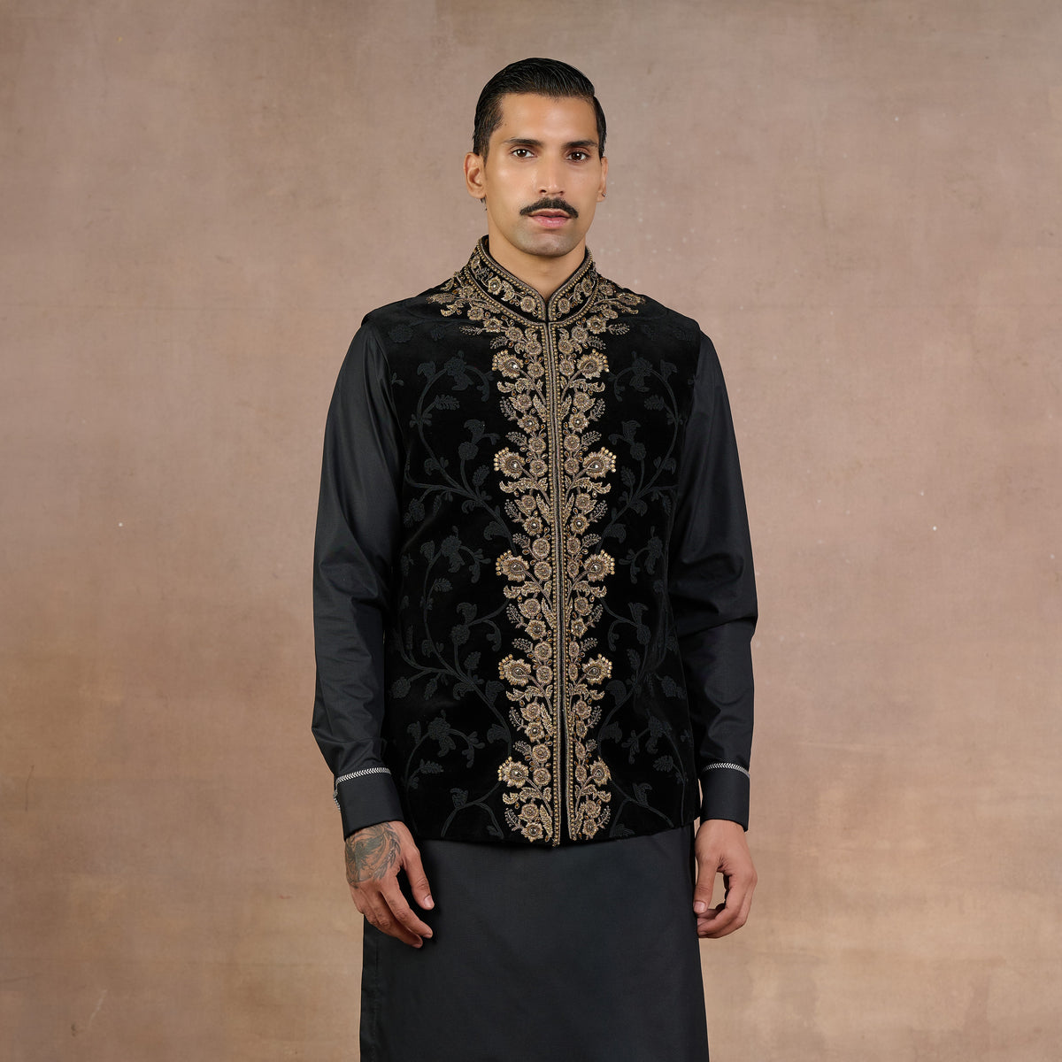 Noir Nehru Jacket | Siddi
