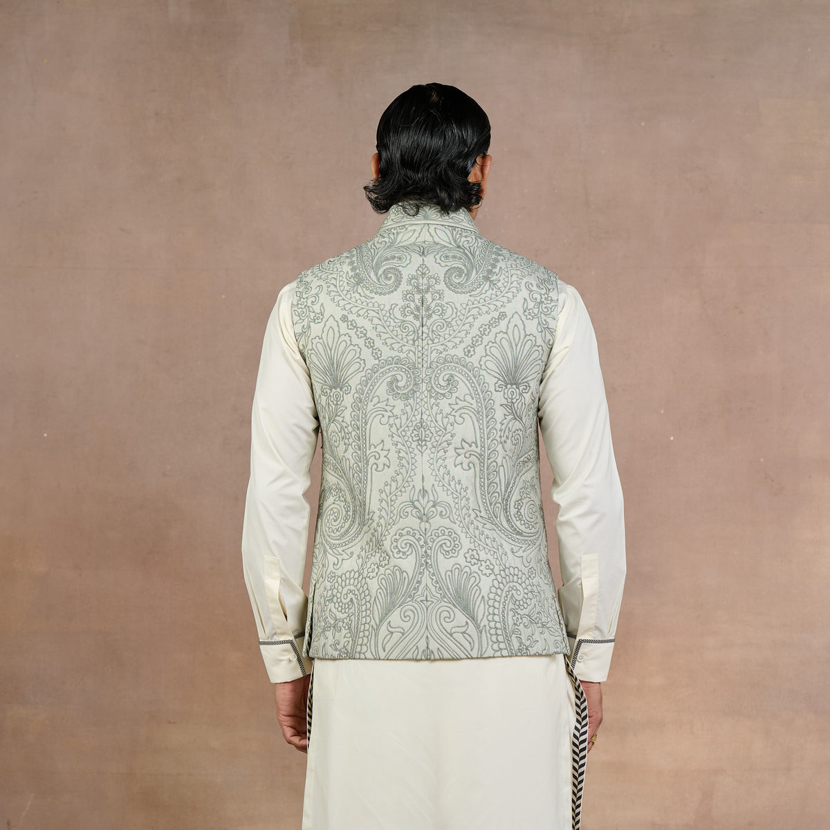 Sage Green Nehru Jacket | Siddi