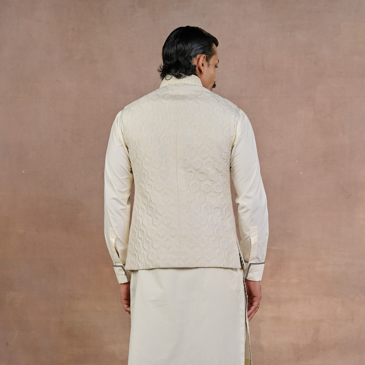 Pearl Ivory Nehru Jacket | Siddi
