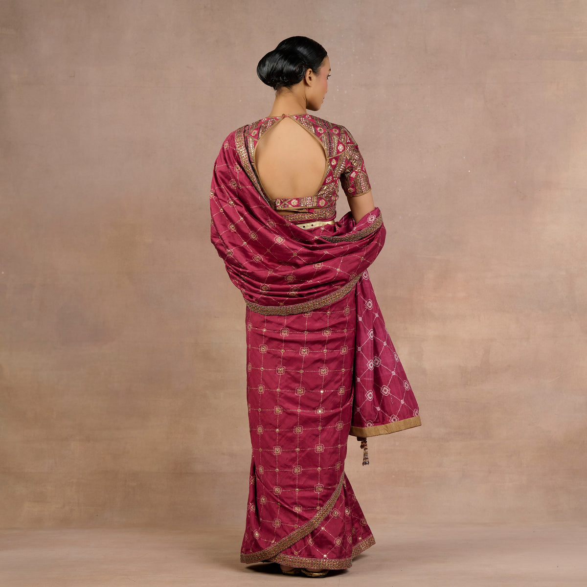 Magenta Saree Set | Siddi