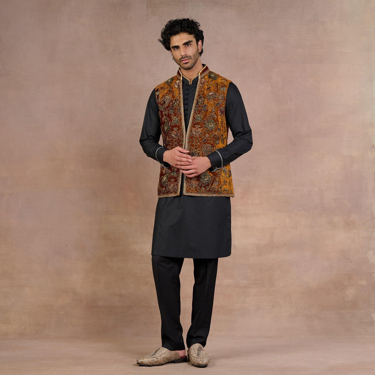 Warm Mustard Nehru Jacket | Siddi