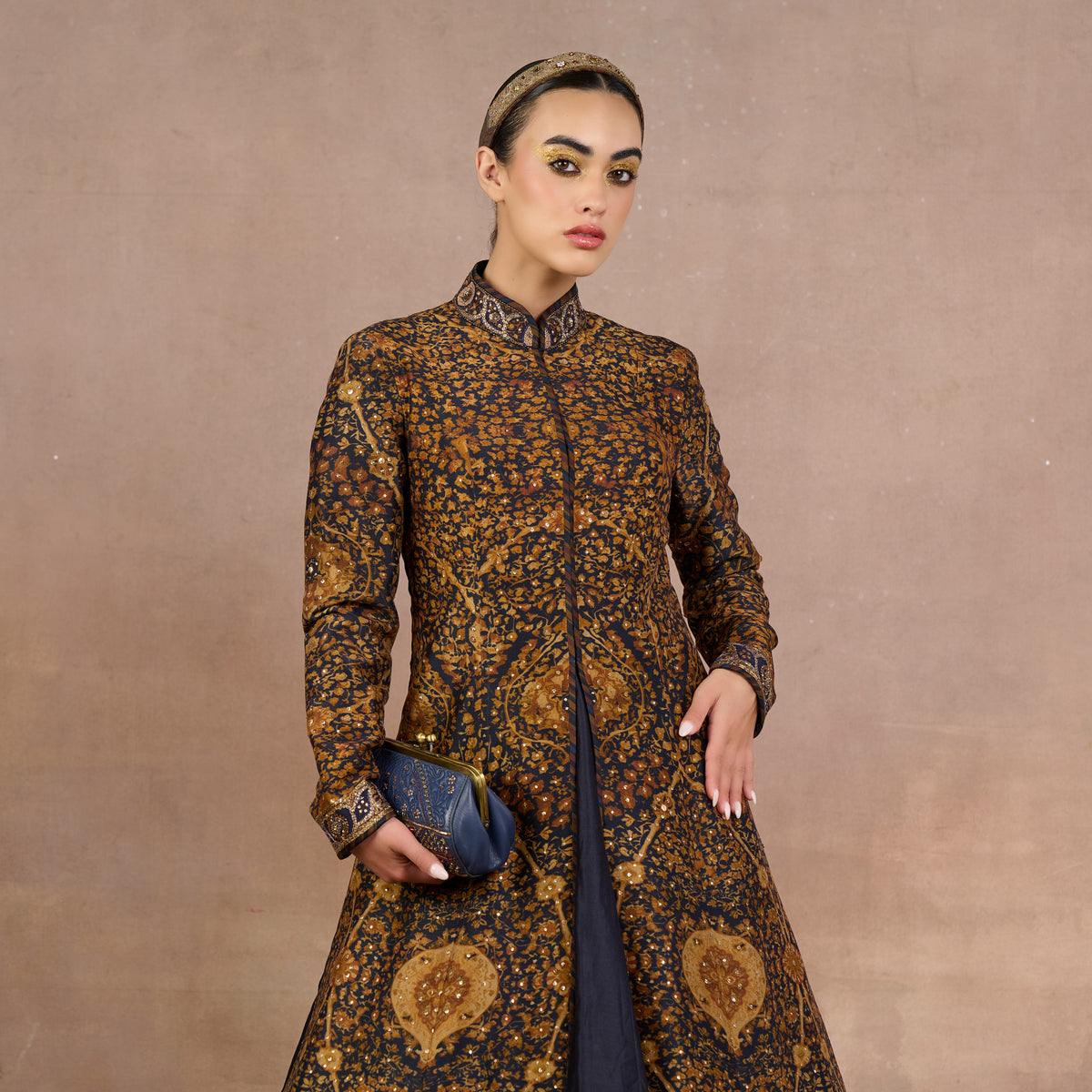 Ochre - Midnight Blue Jacket Set | Siddi