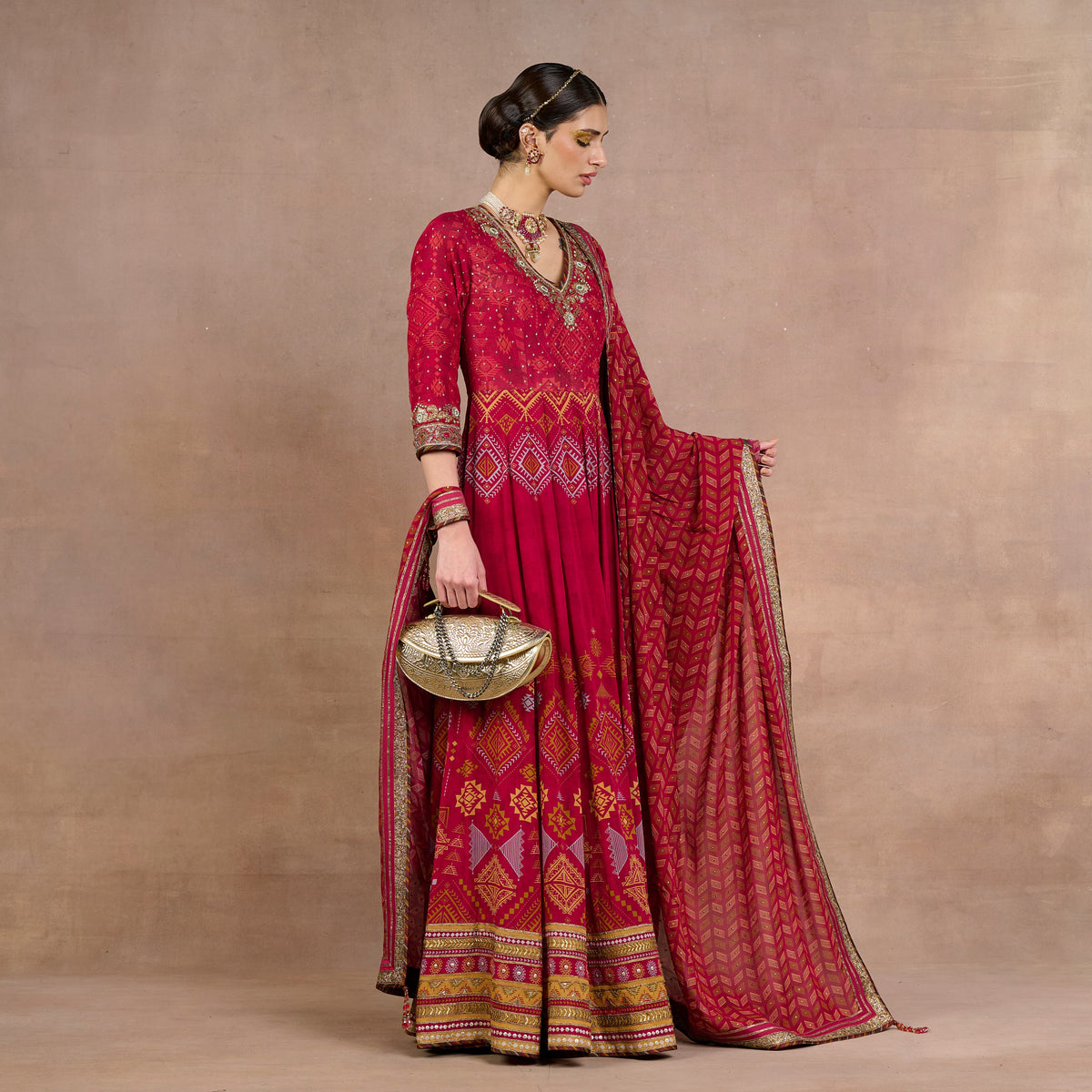 Magenta Anarkali Set | Siddi