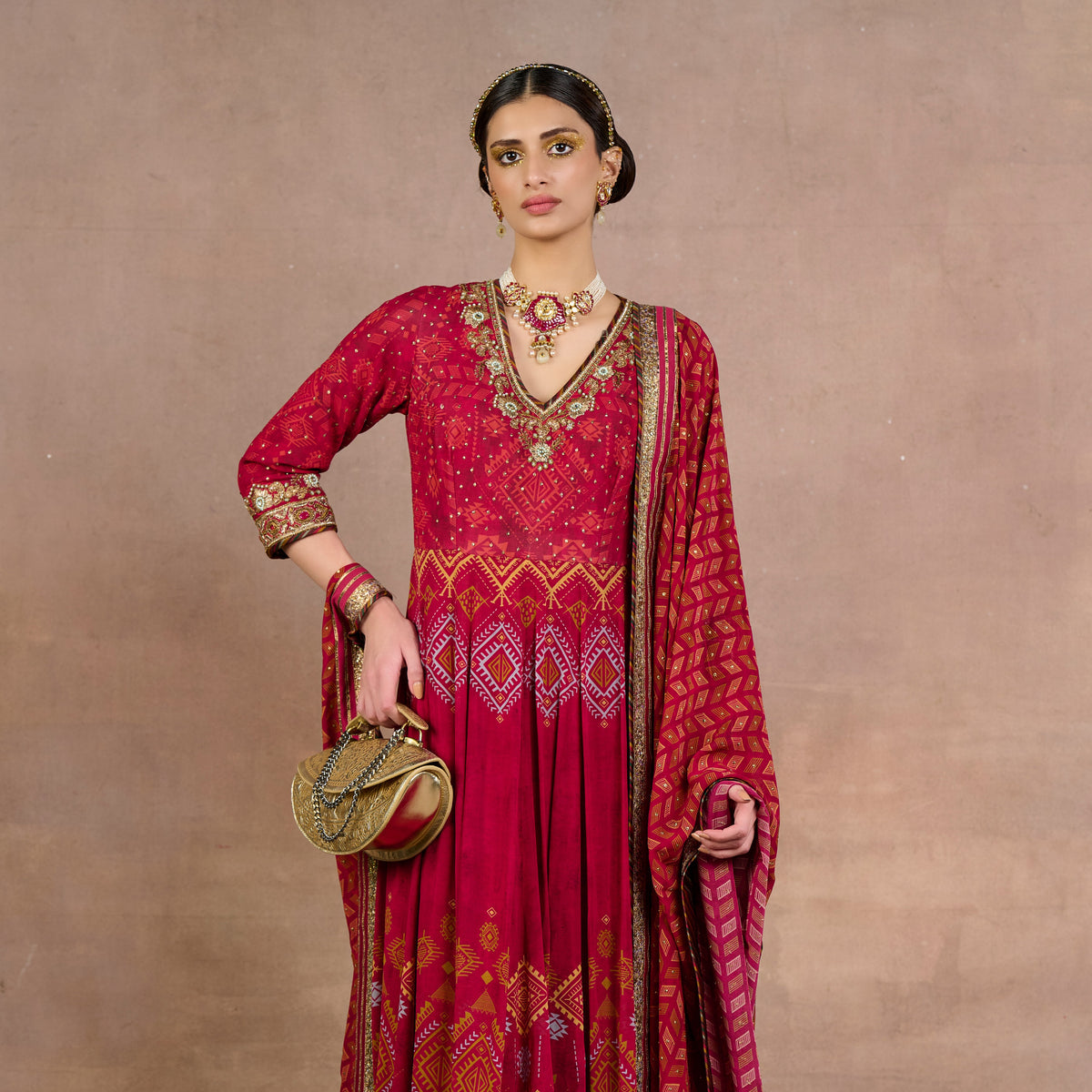 Magenta Anarkali Set | Siddi