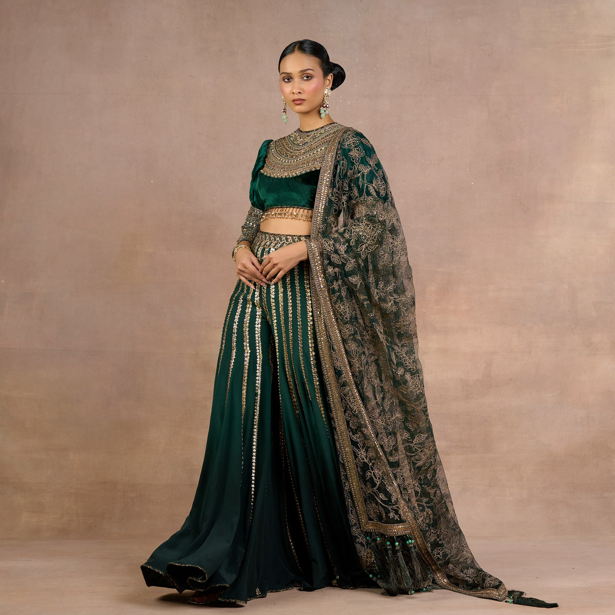 Emerald Ombre Sharara Set | Siddi