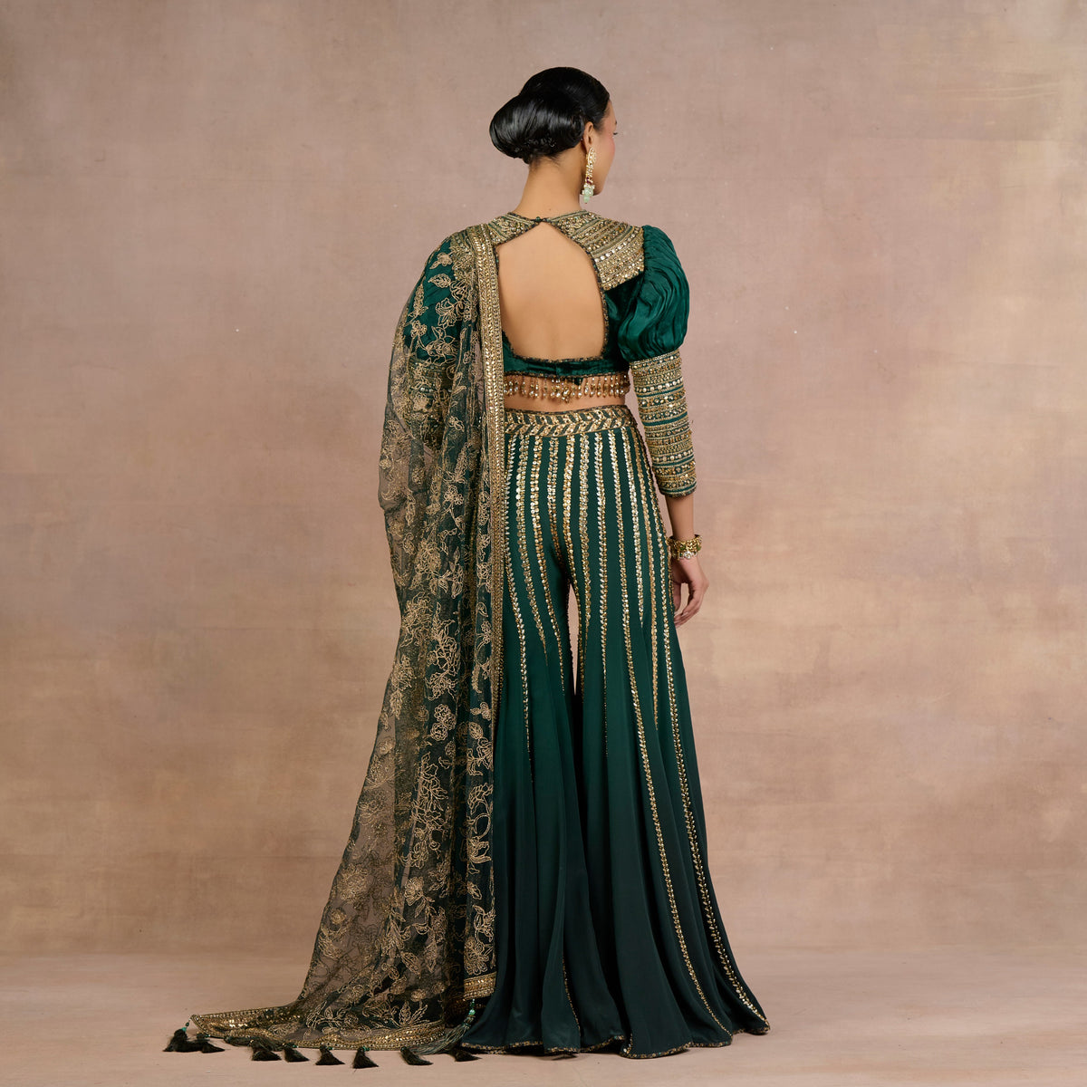 Emerald Ombre Sharara Set | Siddi