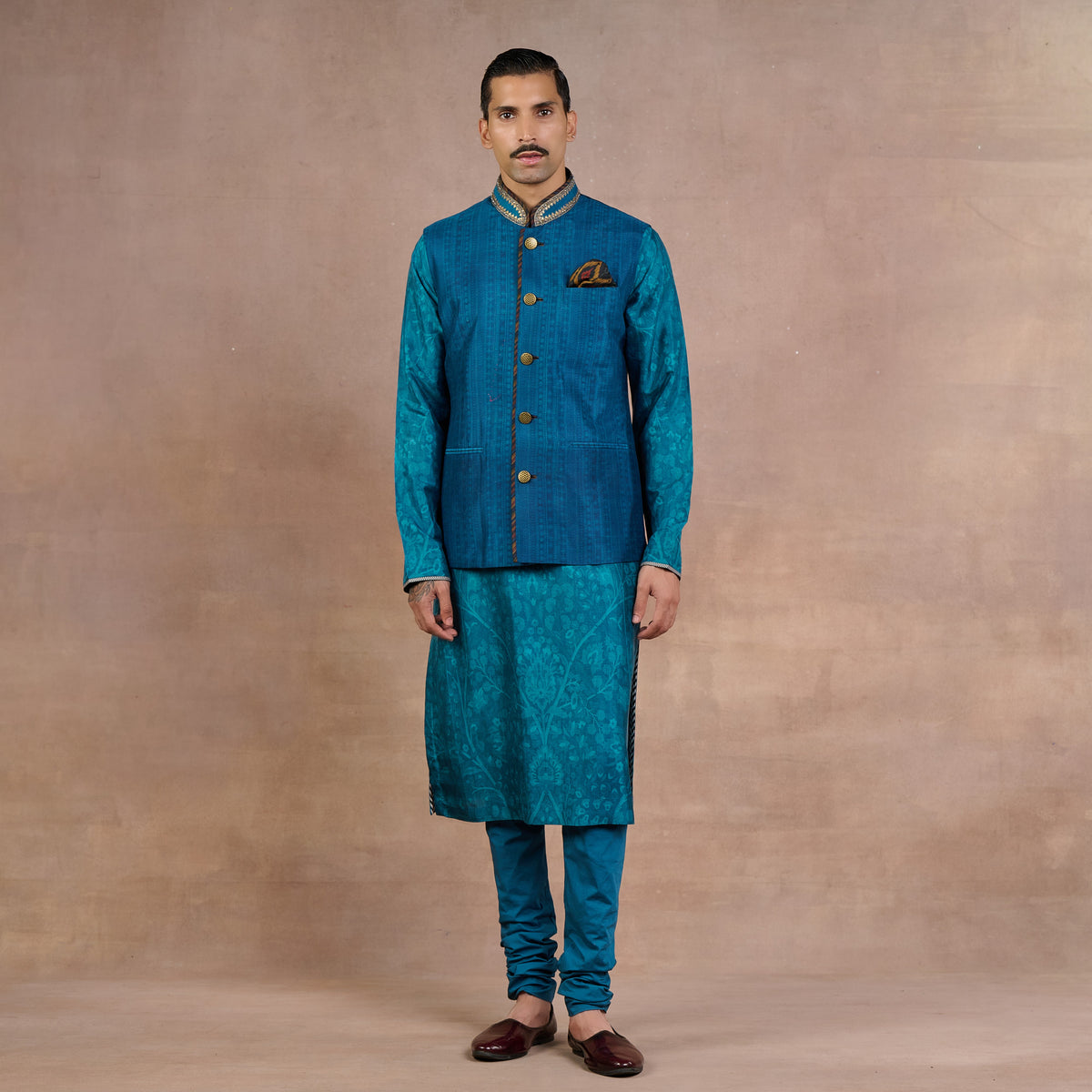 Midnight Blue Nehru Jacket | Siddi
