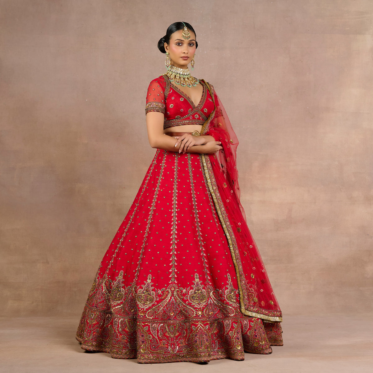 Imeperial Red Lehenga Set | Siddi