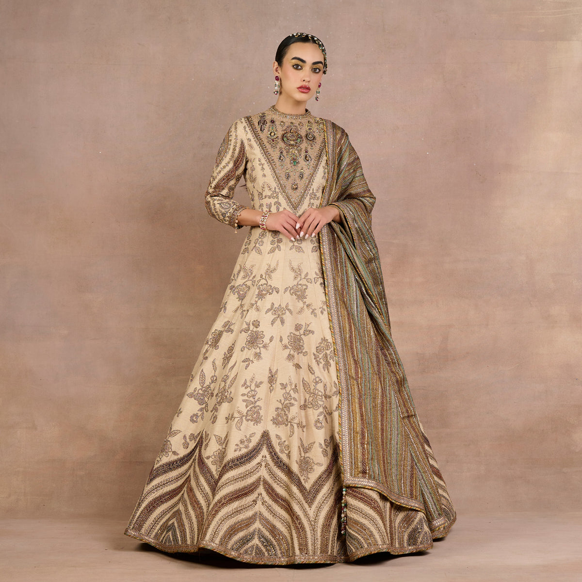 Crème Ivory Anarkali Set | Siddi