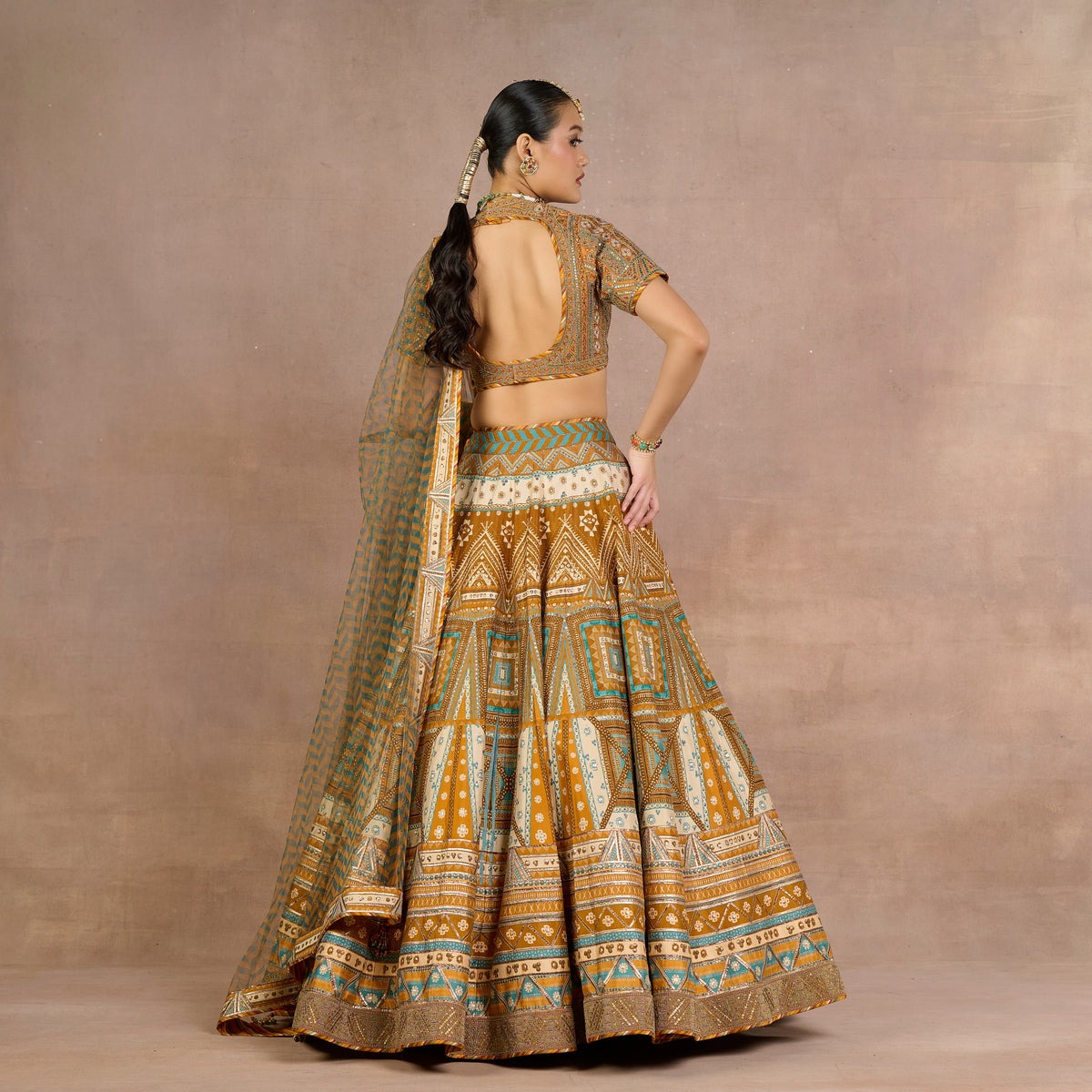 Ochre Mustard Skirt Set | Siddi