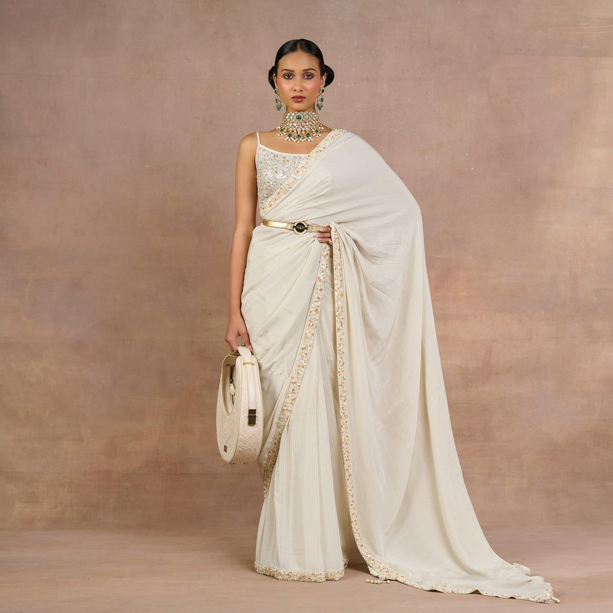 Pearl Ivory Saree Set | Siddi