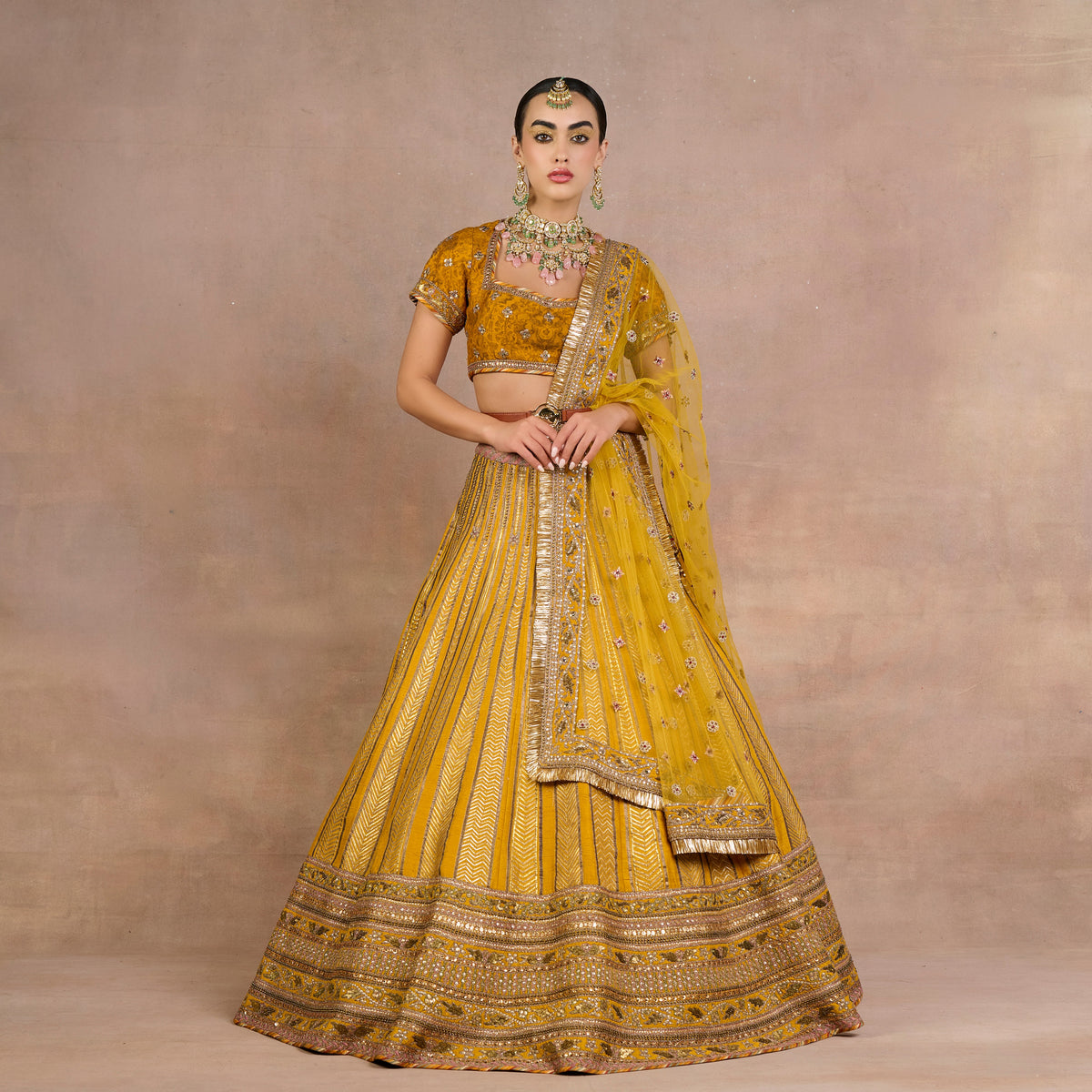 Ochre Yellow Lehenga Set | Siddi