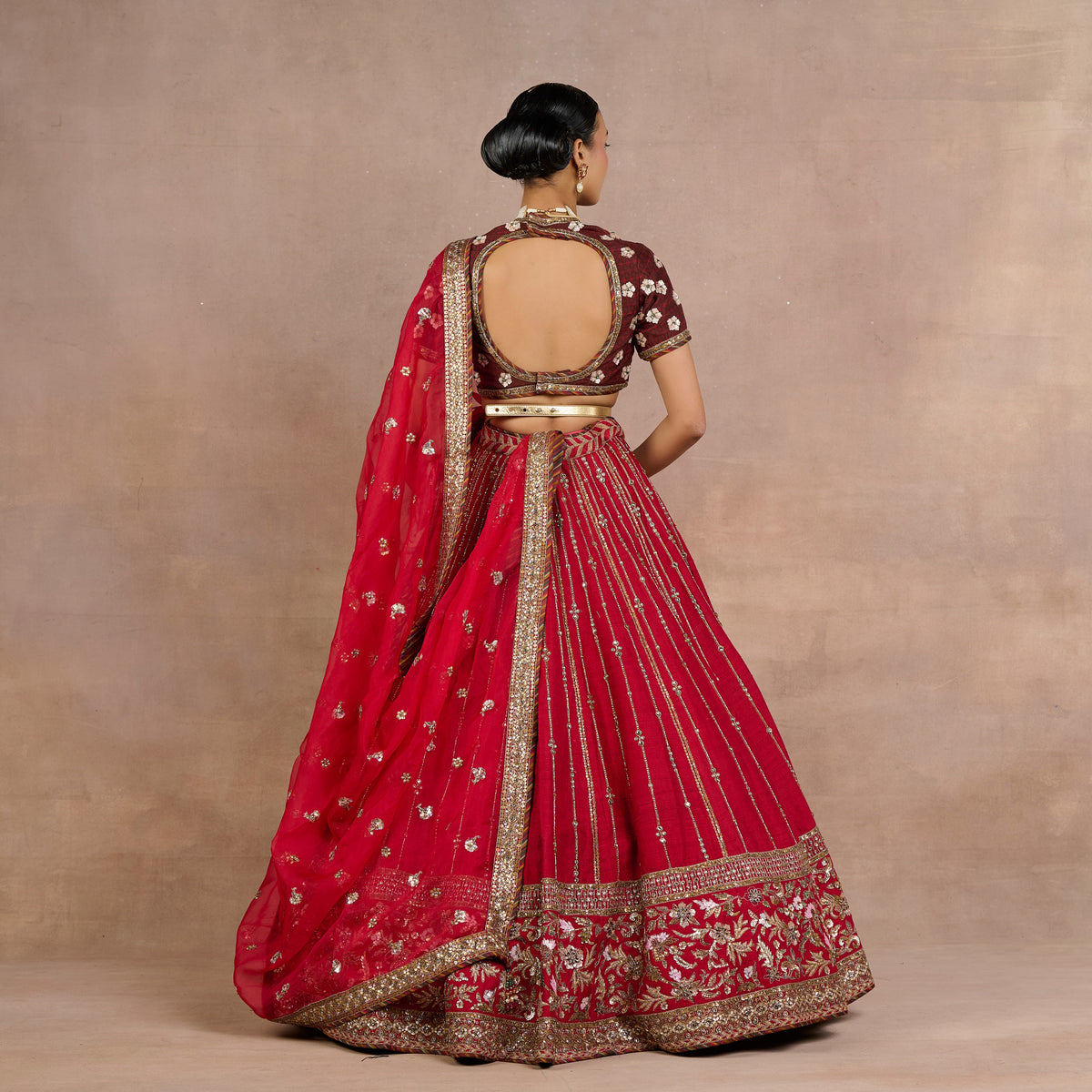 Red-Burgundy Lehenga Set | Siddi