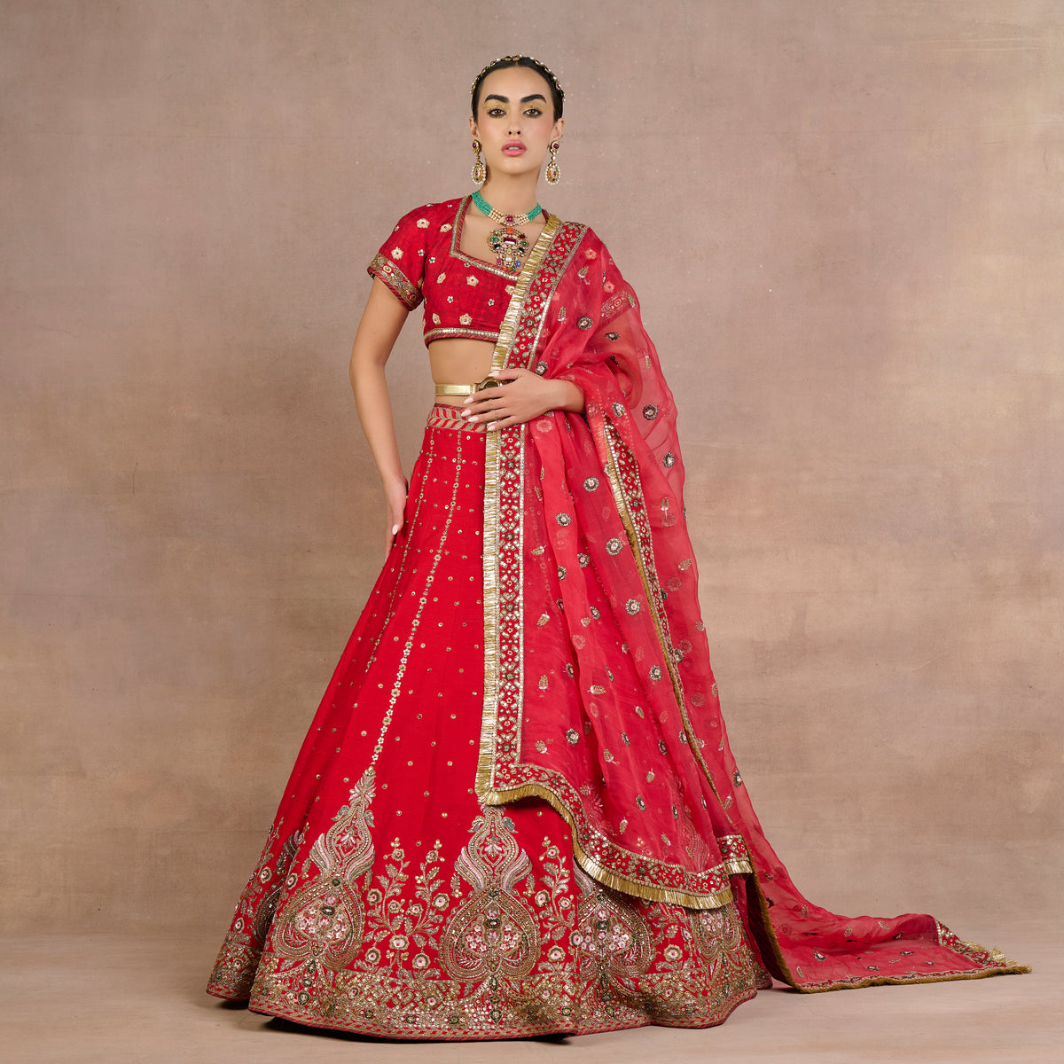 Bright Red Lehenga Set | Siddi