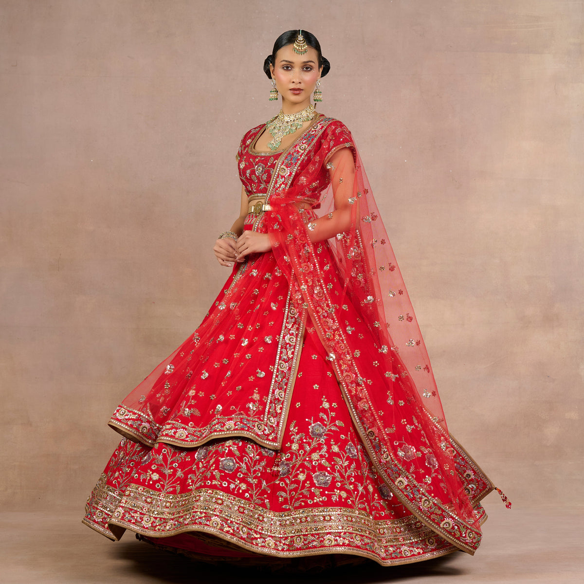 Rose Red Lehenga Set | Siddi