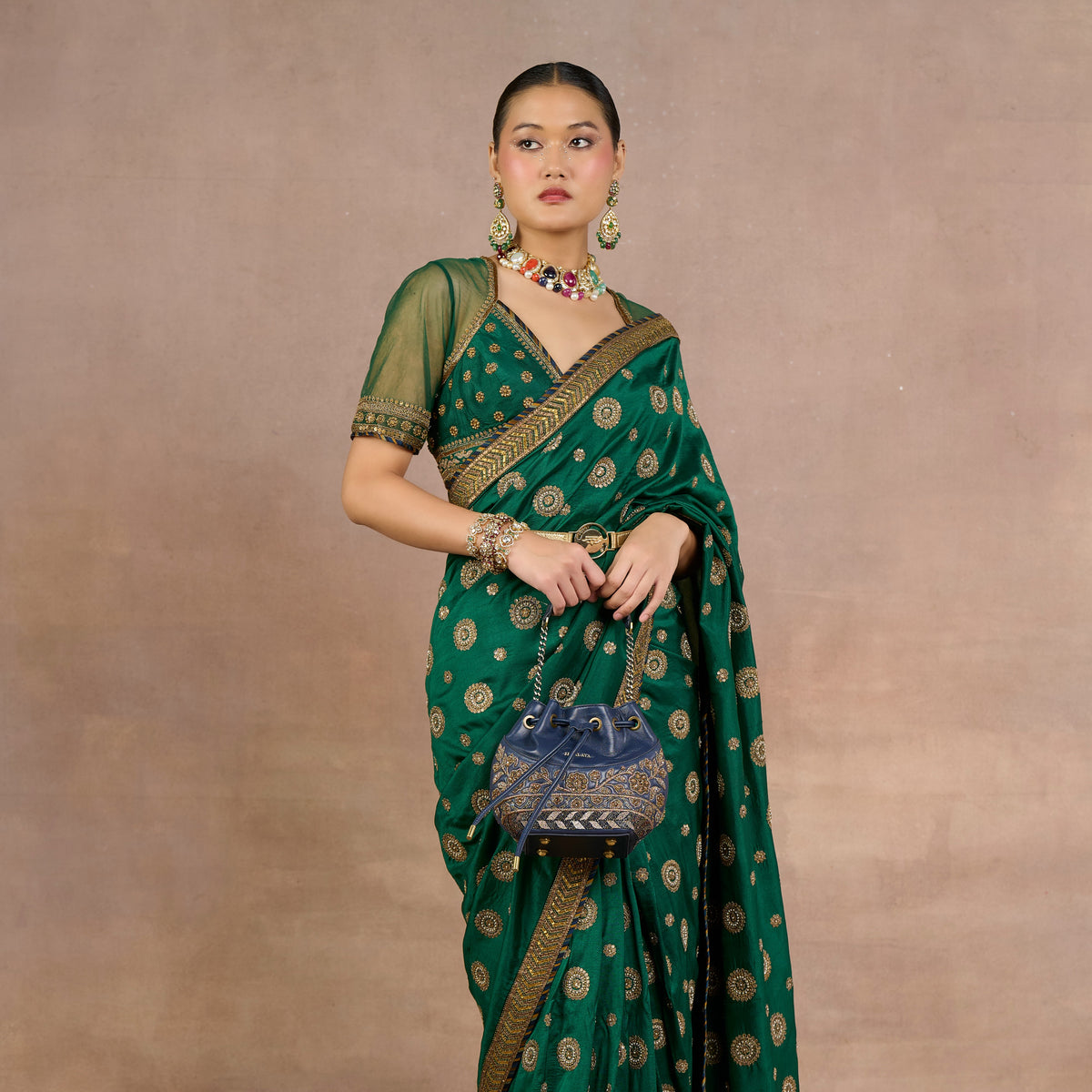 Emerald Saree Set | Siddi