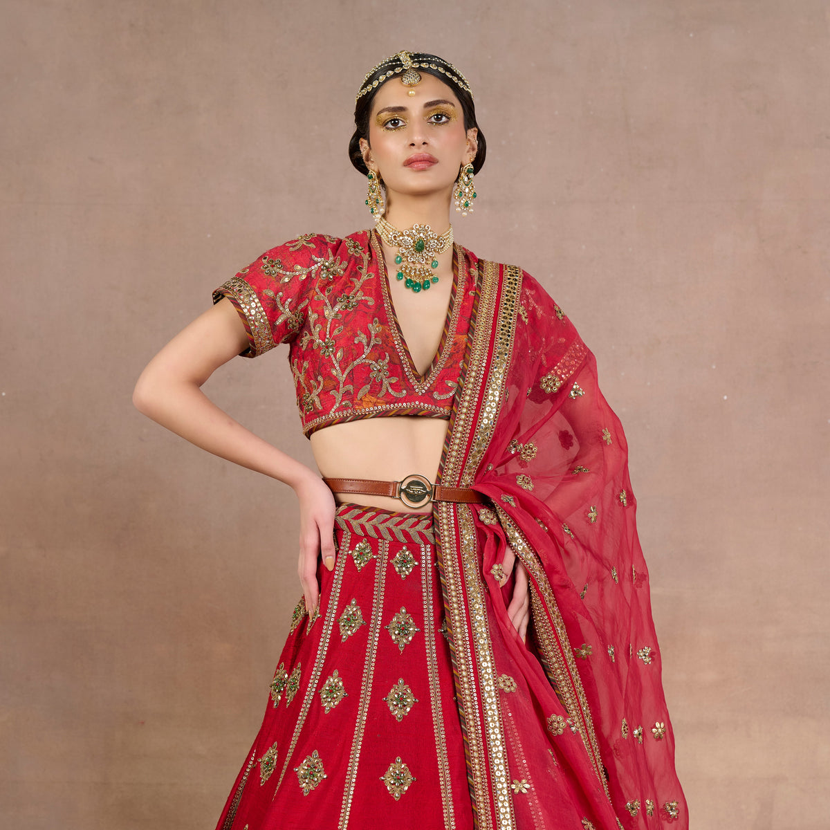 Deep Red Lehenga Set | Siddi