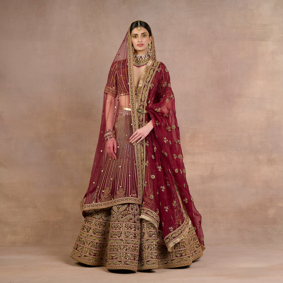 Deep Maroon Lehenga Set | Siddi