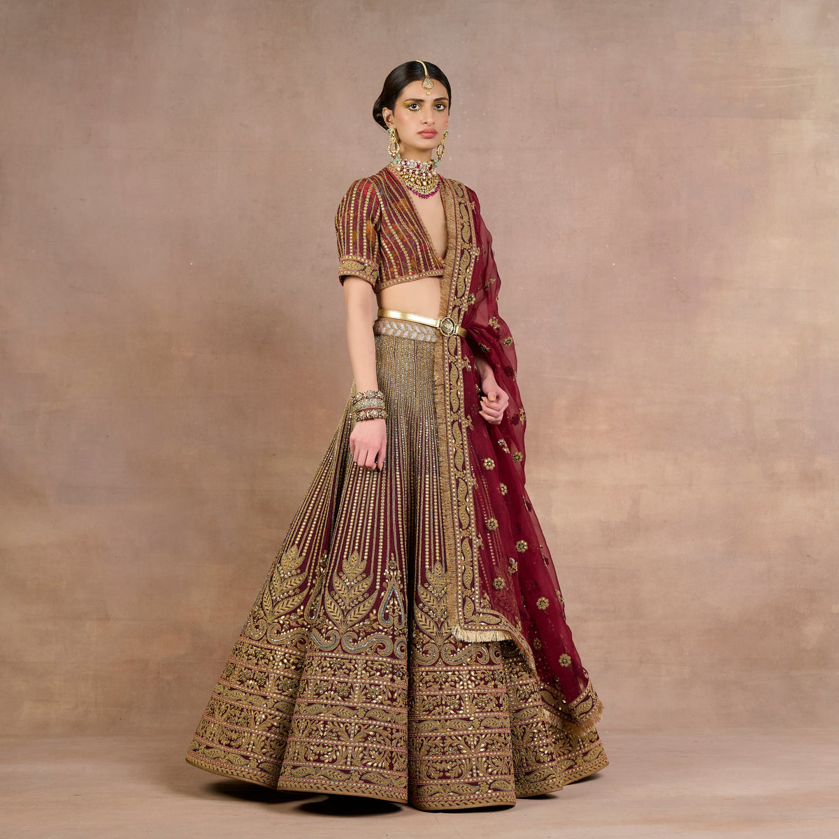 Deep Maroon Lehenga Set | Siddi