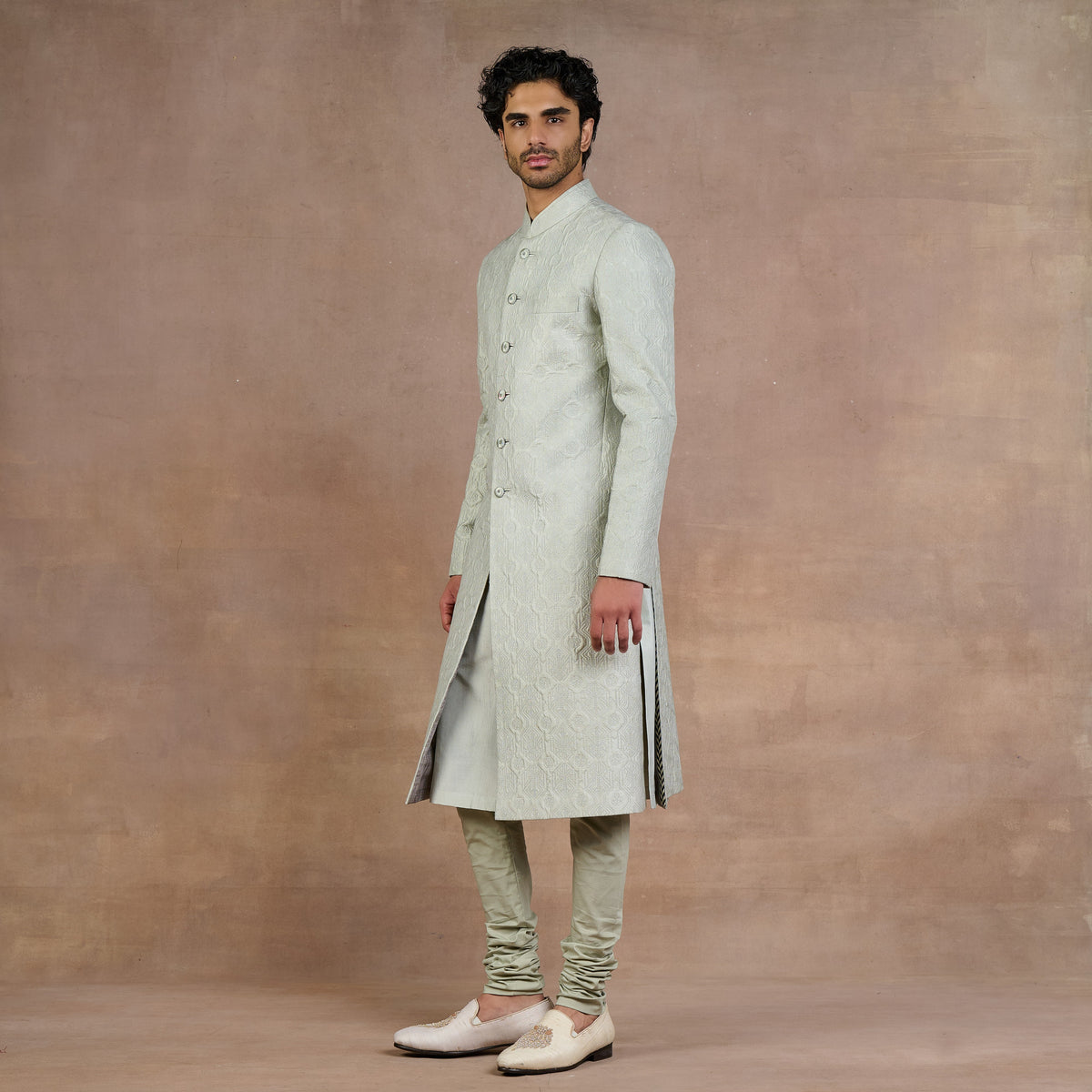 Sage Green Sherwani Set | Siddi