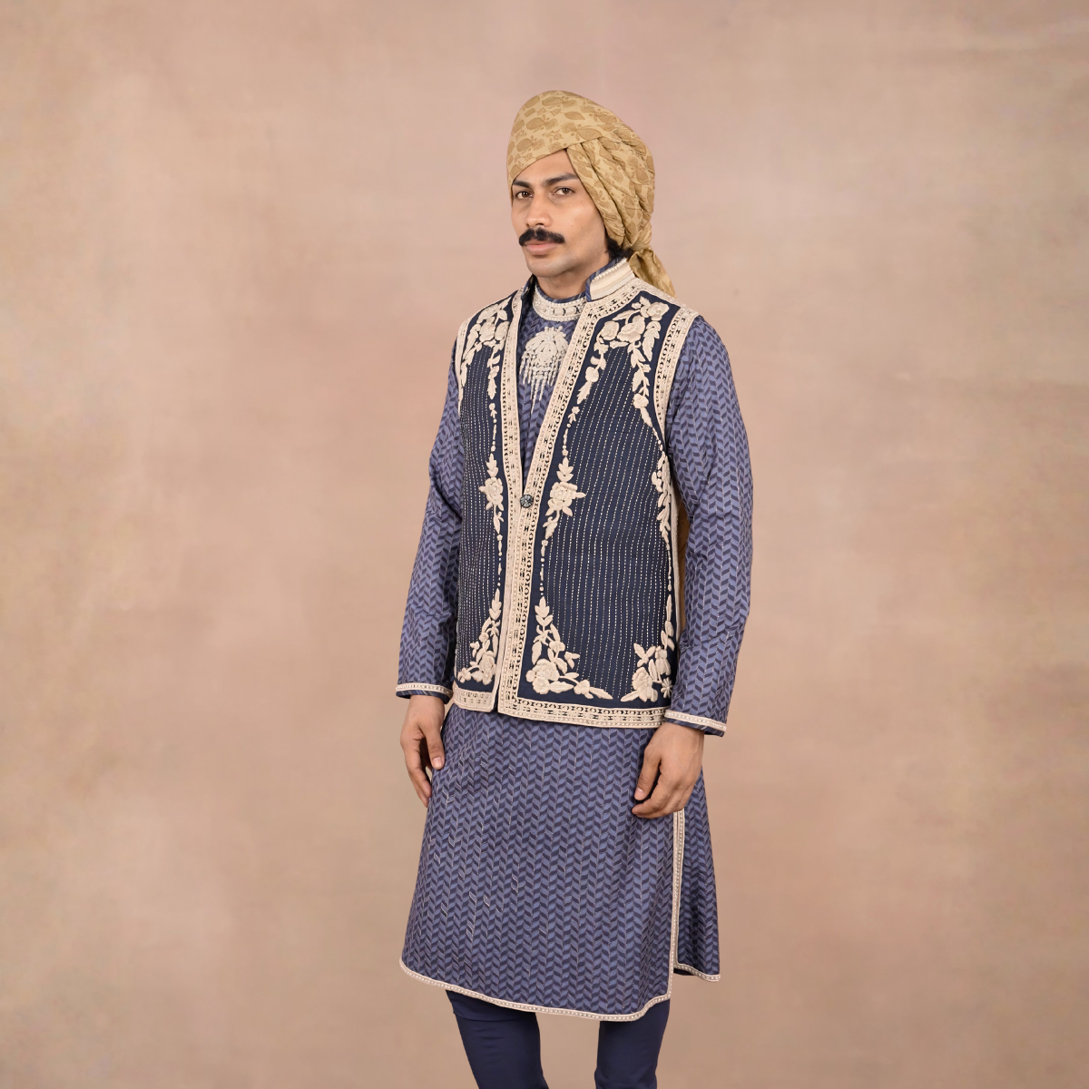 Cobalt Blue Nehru Jacket | Siddi