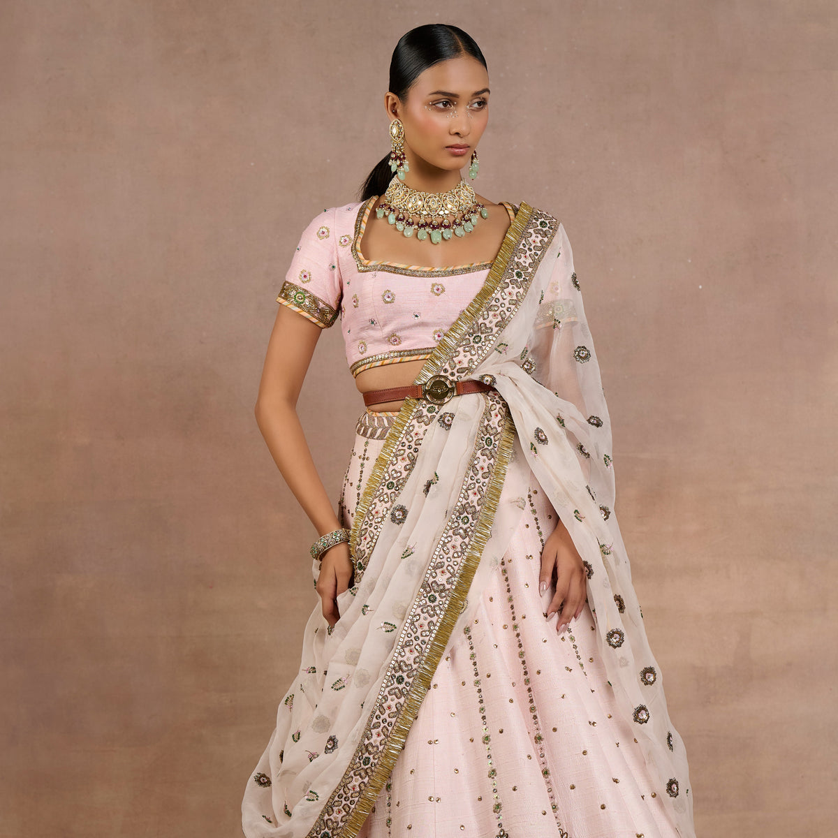Powder Pink Lehenga Set | Siddi