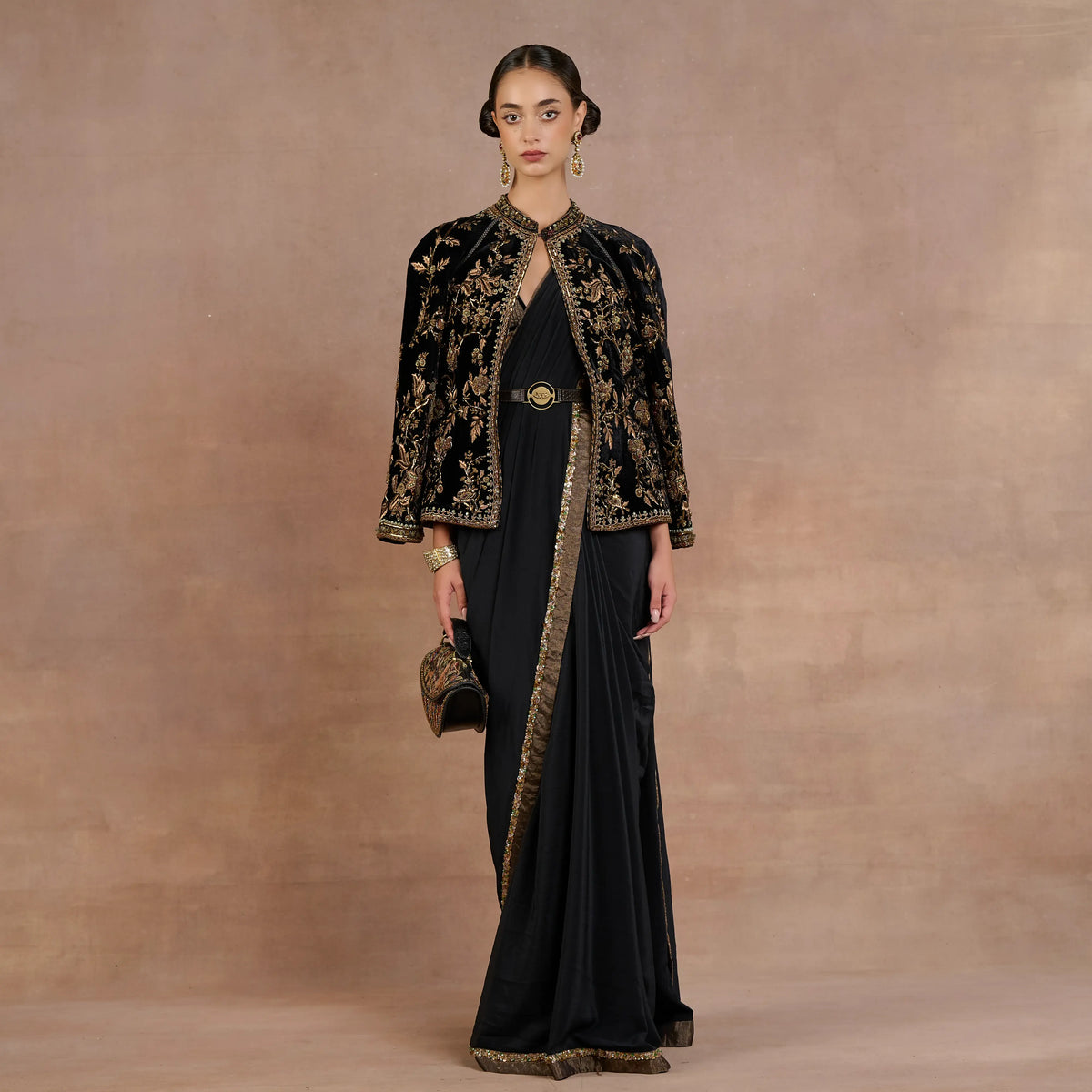 Noir - Gold Alika Jacket | Siddi