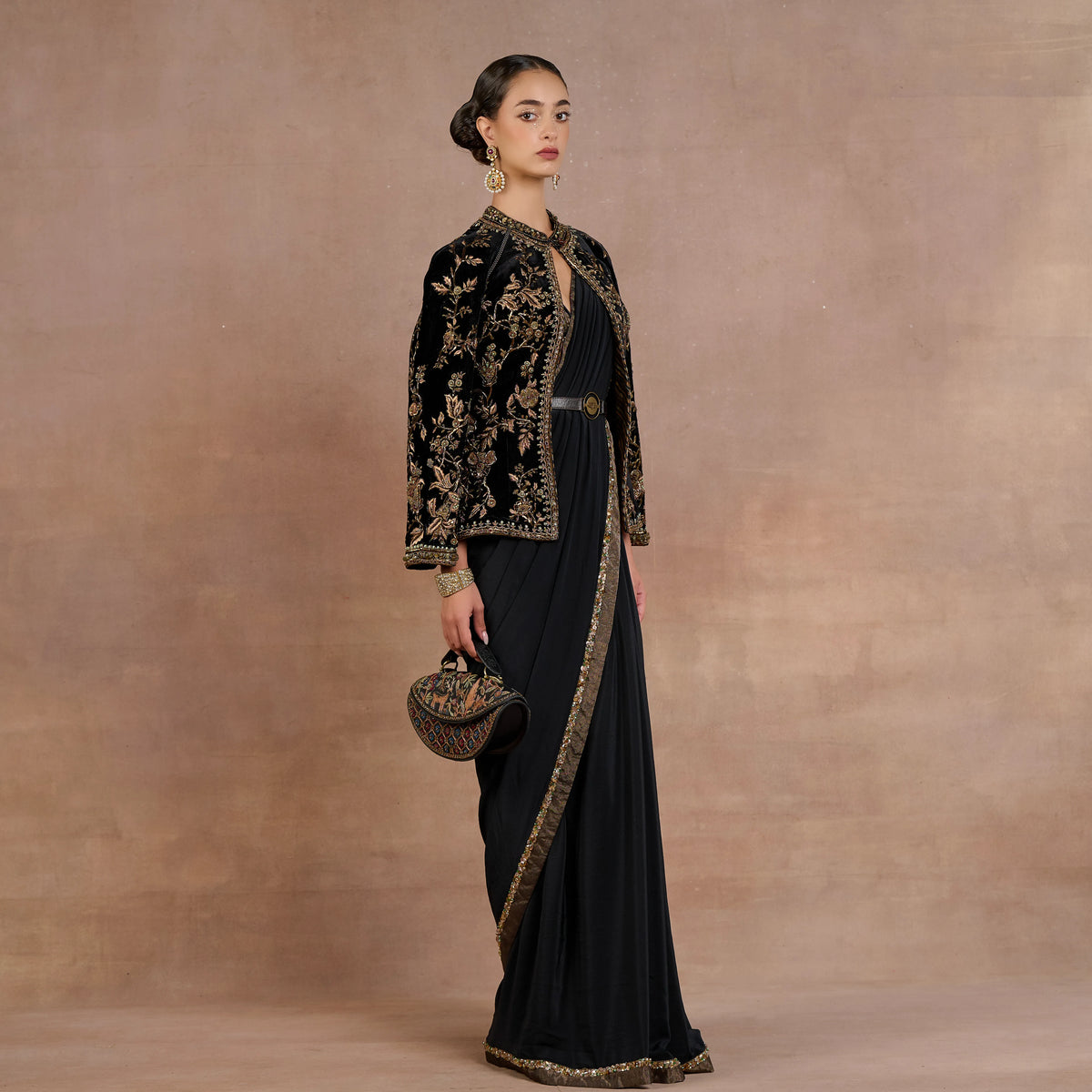 Noir - Gold Alika Jacket | Siddi
