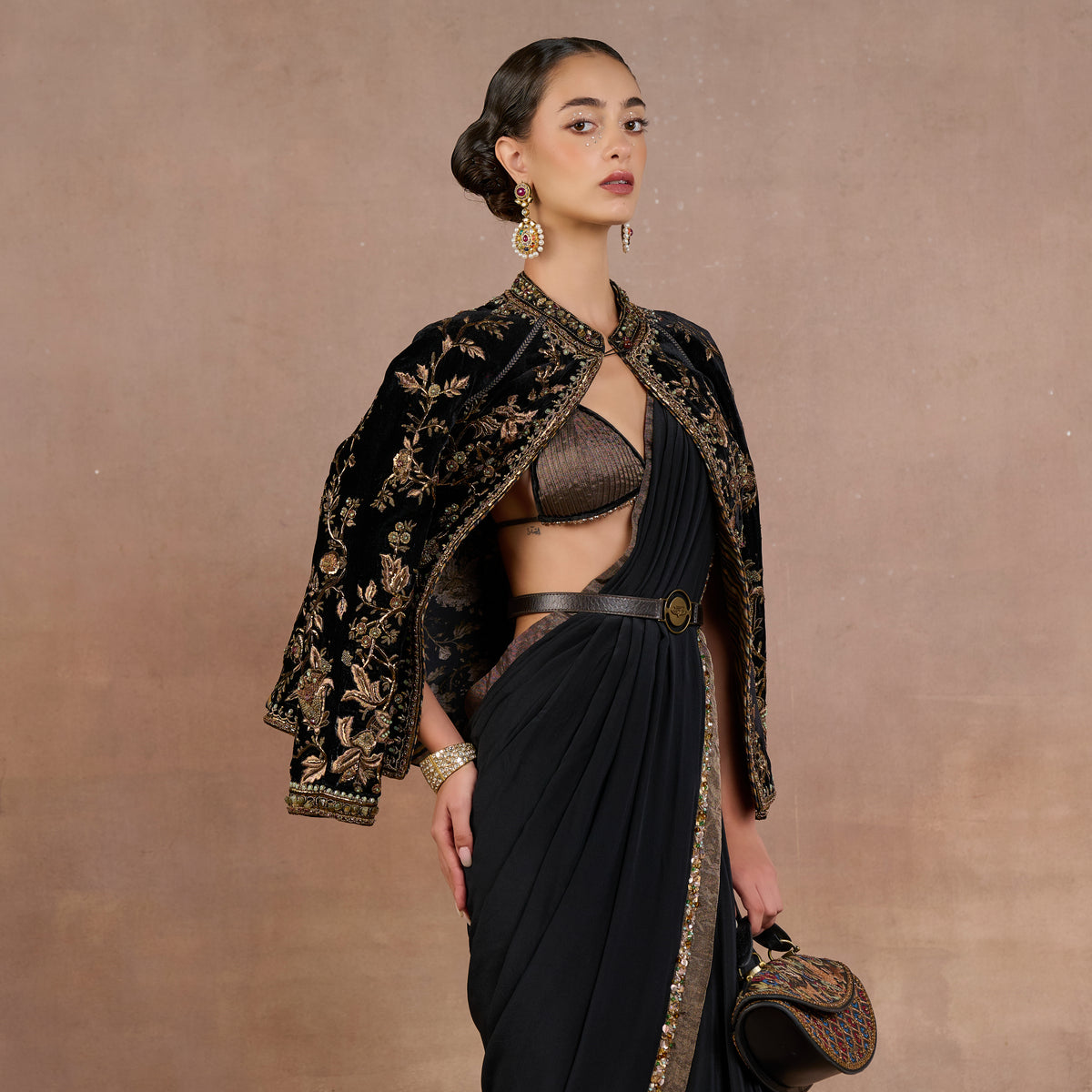 Noir - Gold Alika Jacket | Siddi