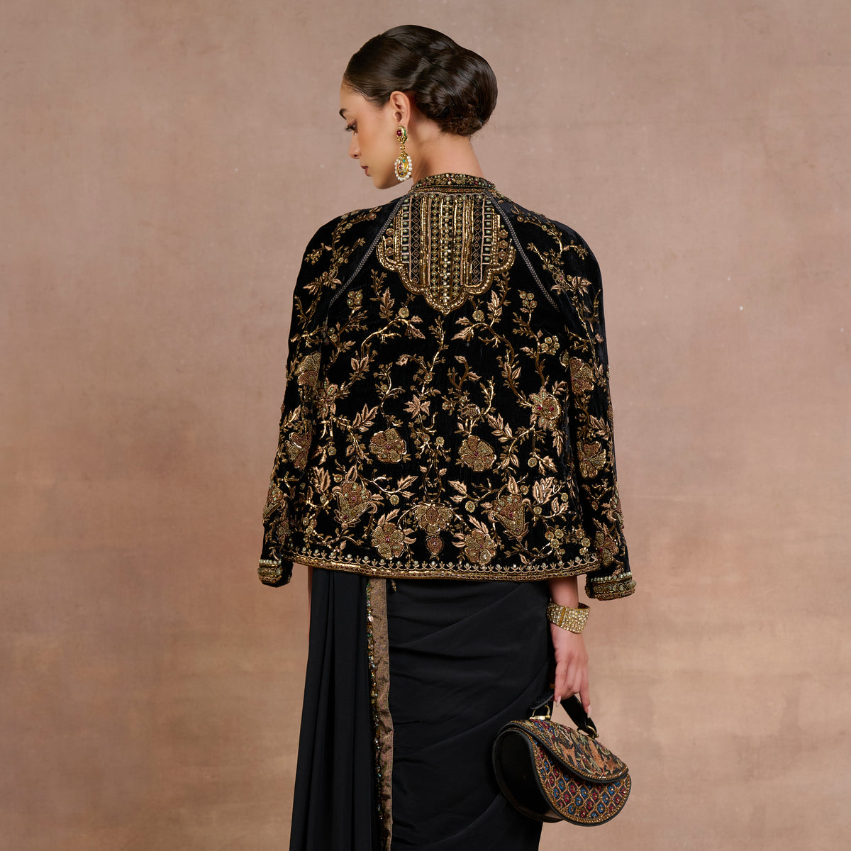 Noir - Gold Alika Jacket | Siddi
