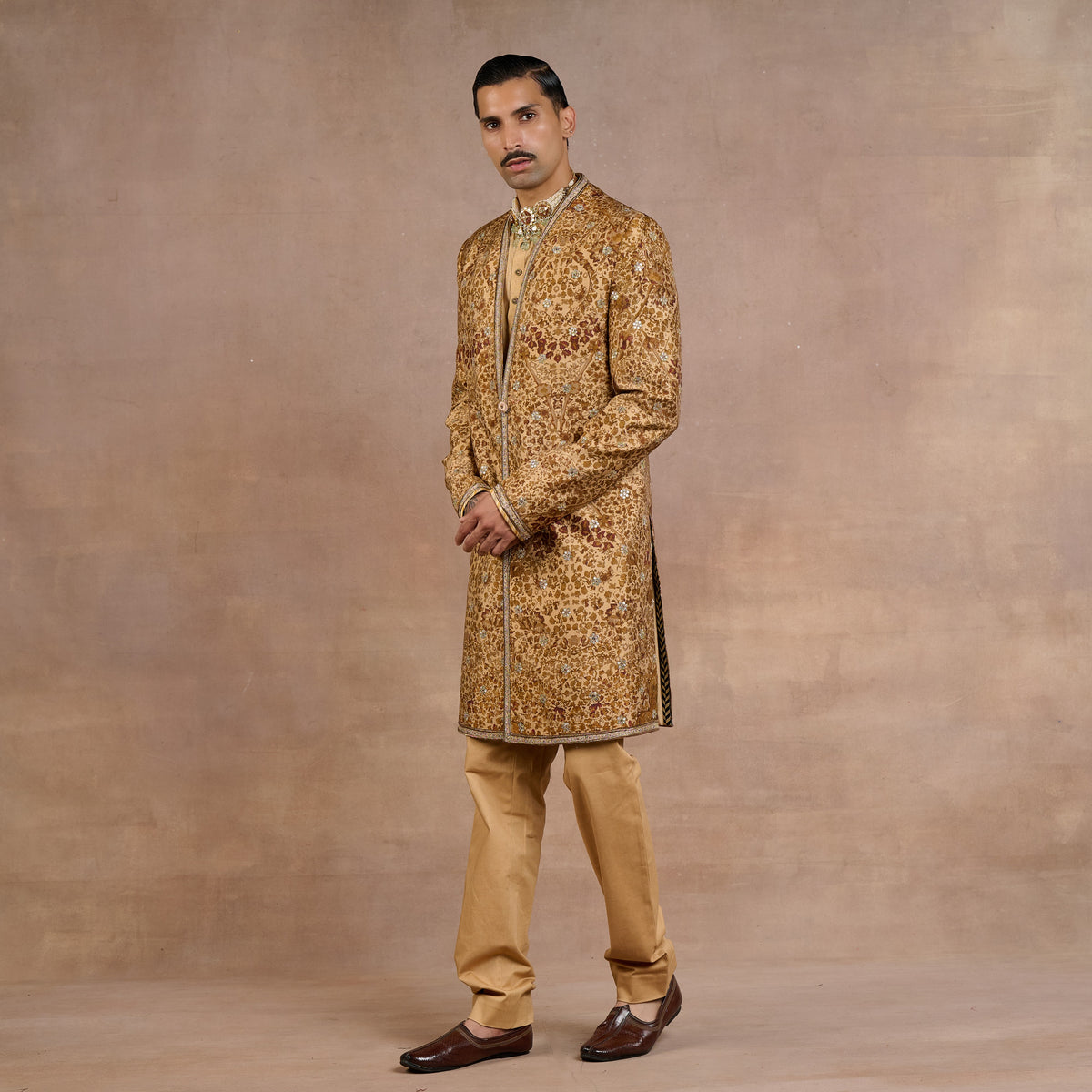 Warm Walnut Sherwani Set | Siddi