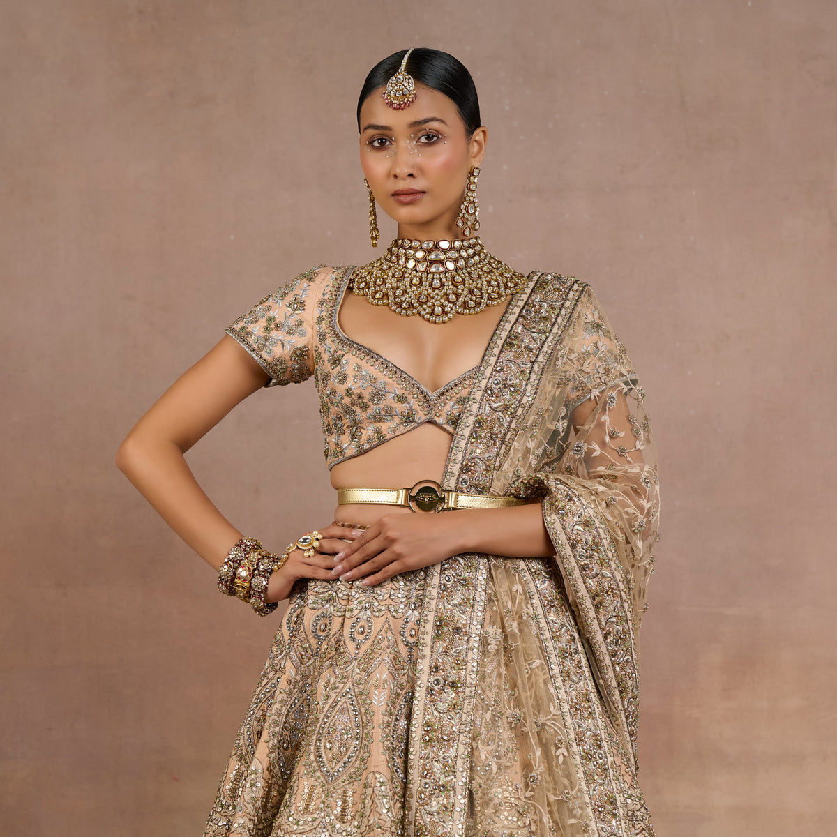 Blush Nude Lehenga Set | Siddi