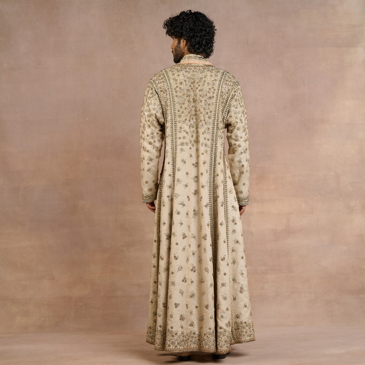 Soft Peach Sherwani Set | Siddi