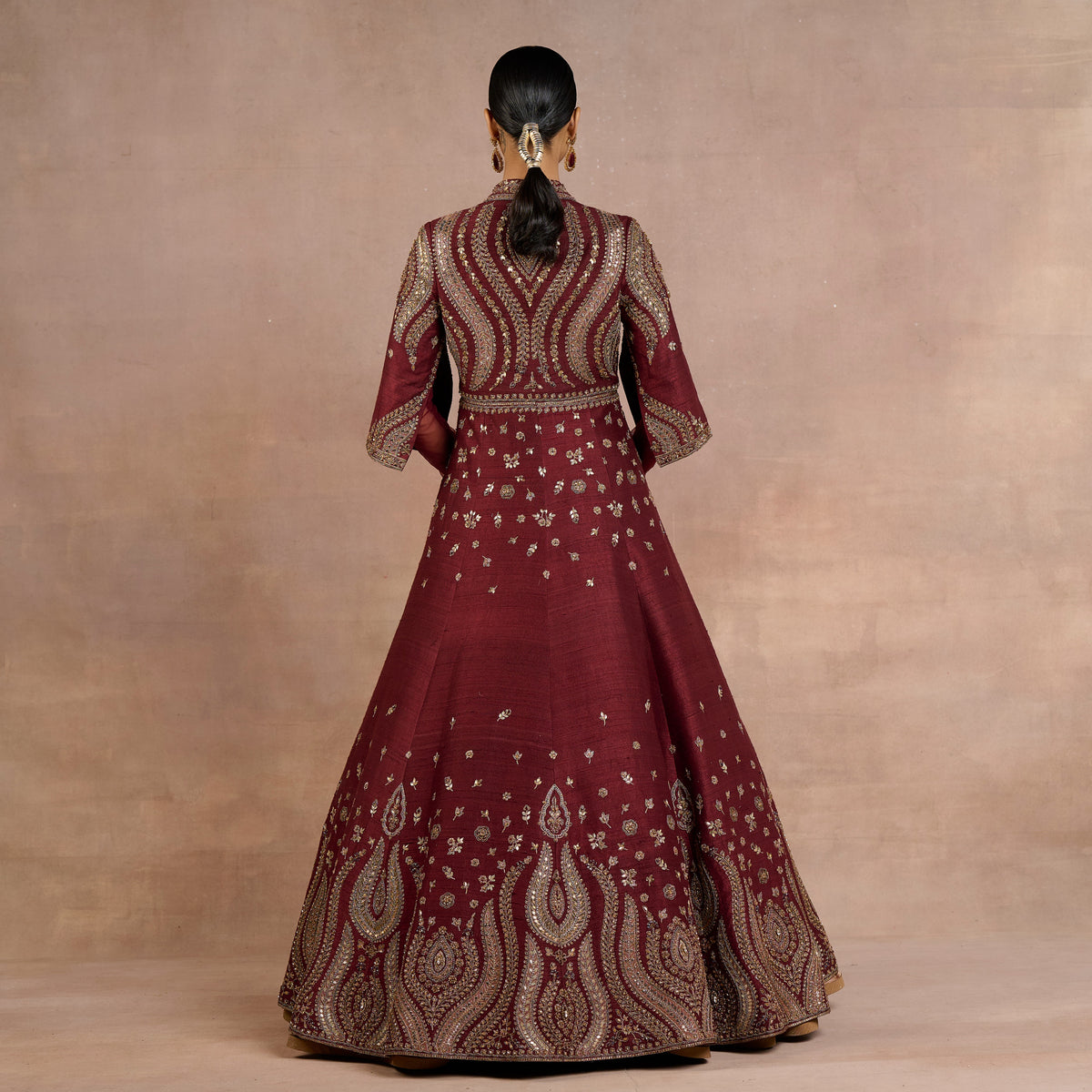Burgundy Jacket Set | Siddi