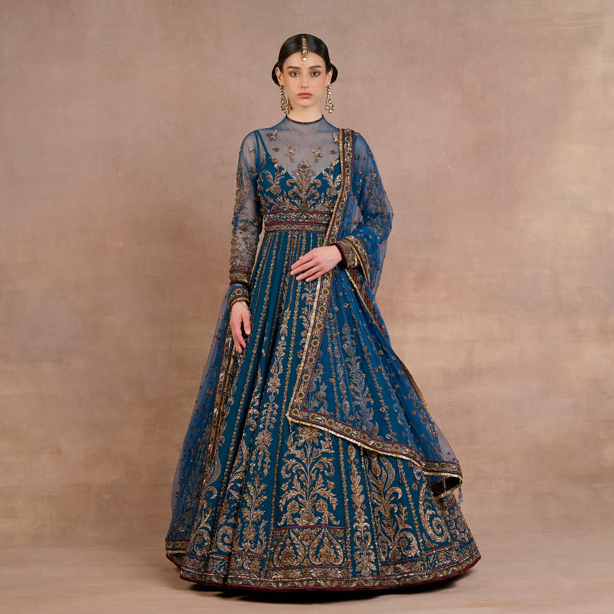Cobalt Blue Anarkali Set | Siddi