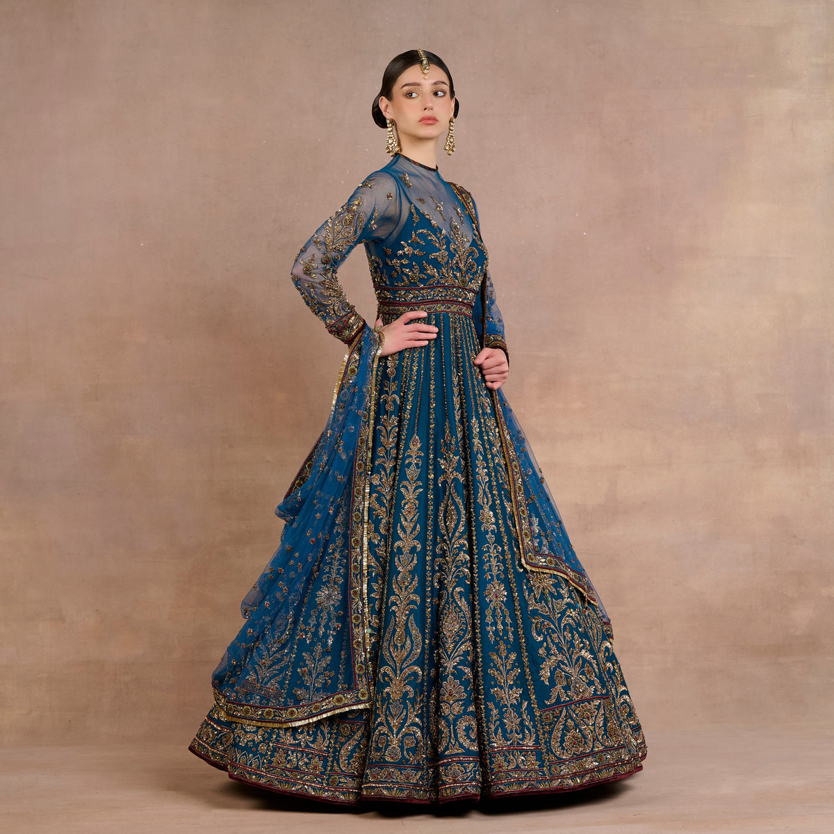 Cobalt Blue Anarkali Set | Siddi