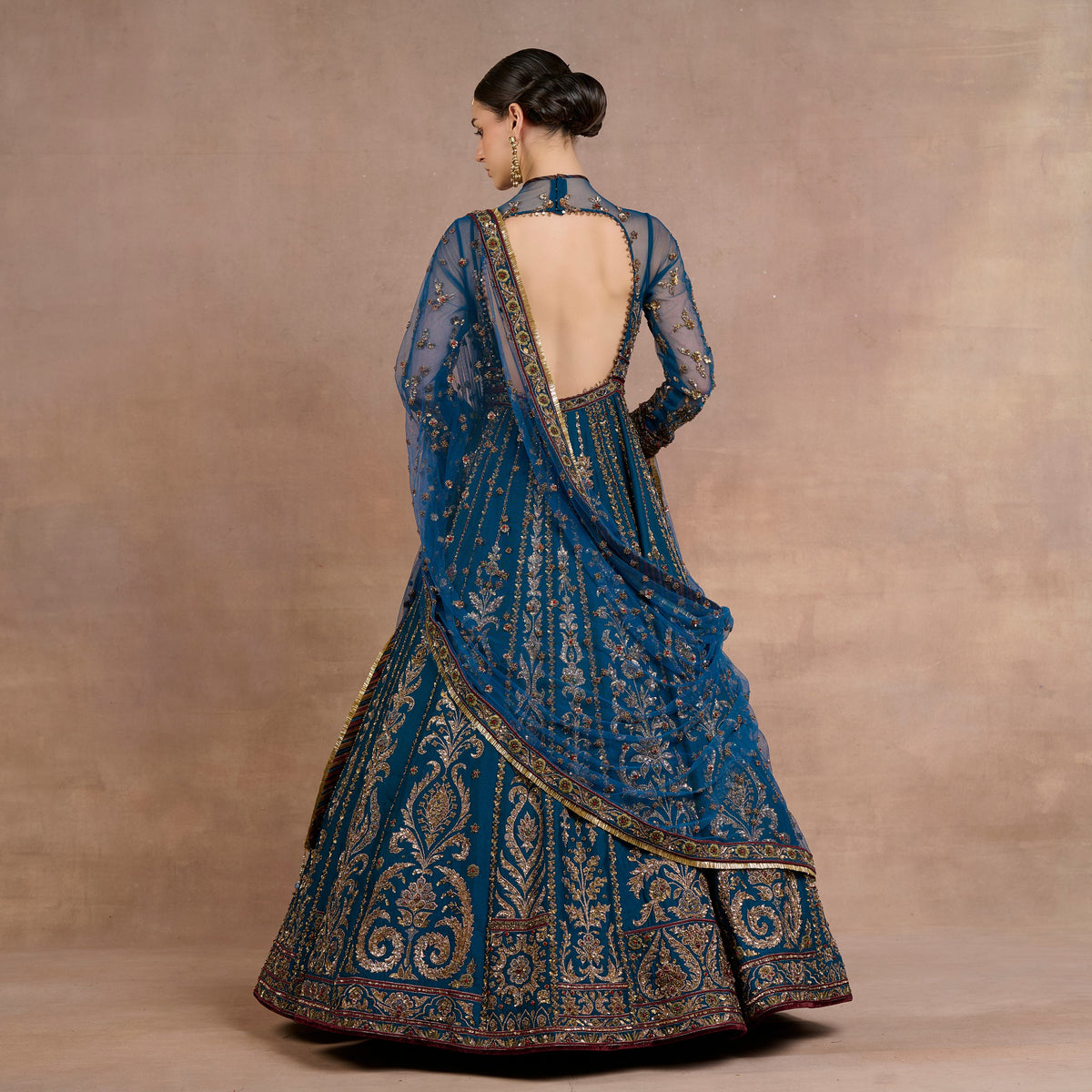 Cobalt Blue Anarkali Set | Siddi