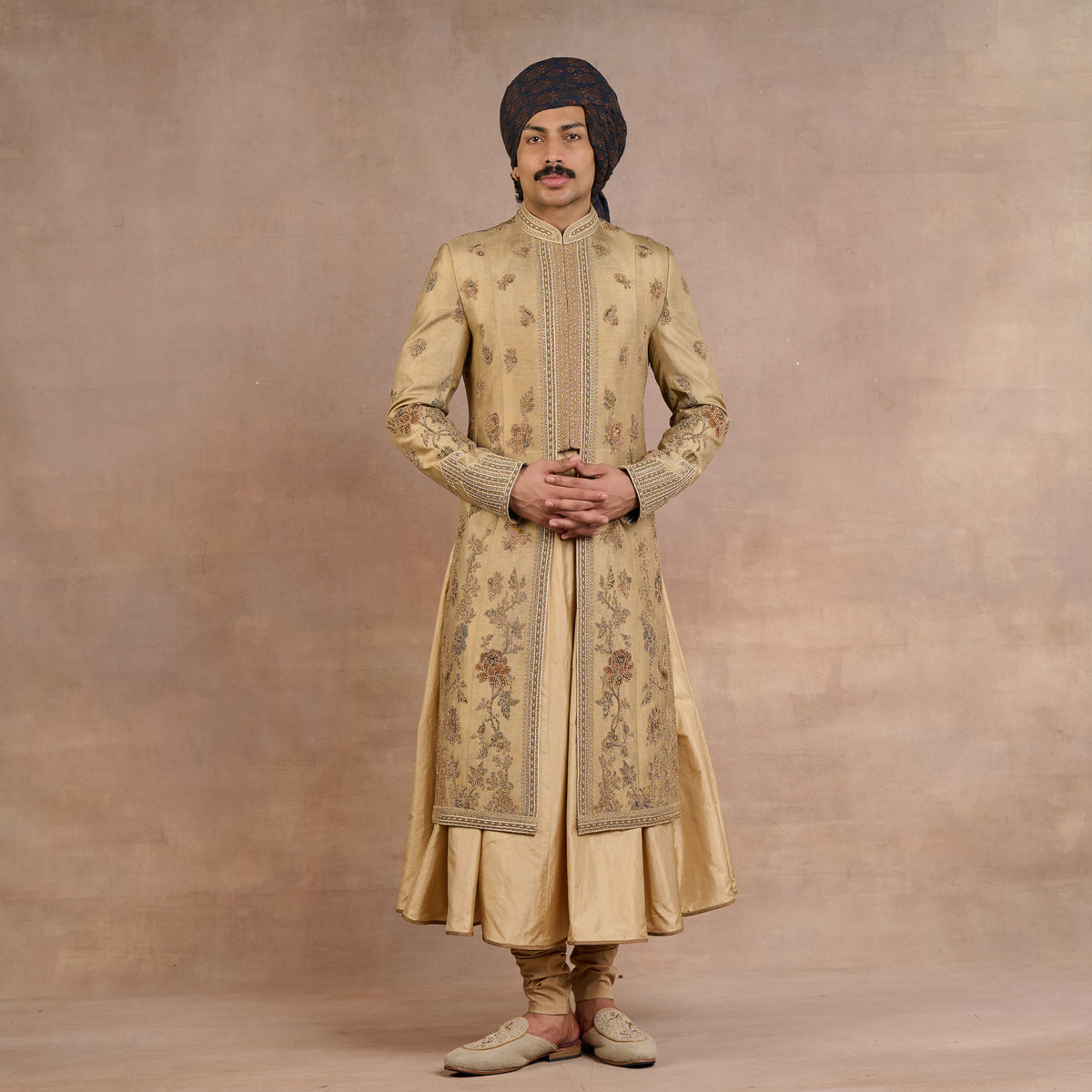 Warm Taupe Sherwani Set | Siddi